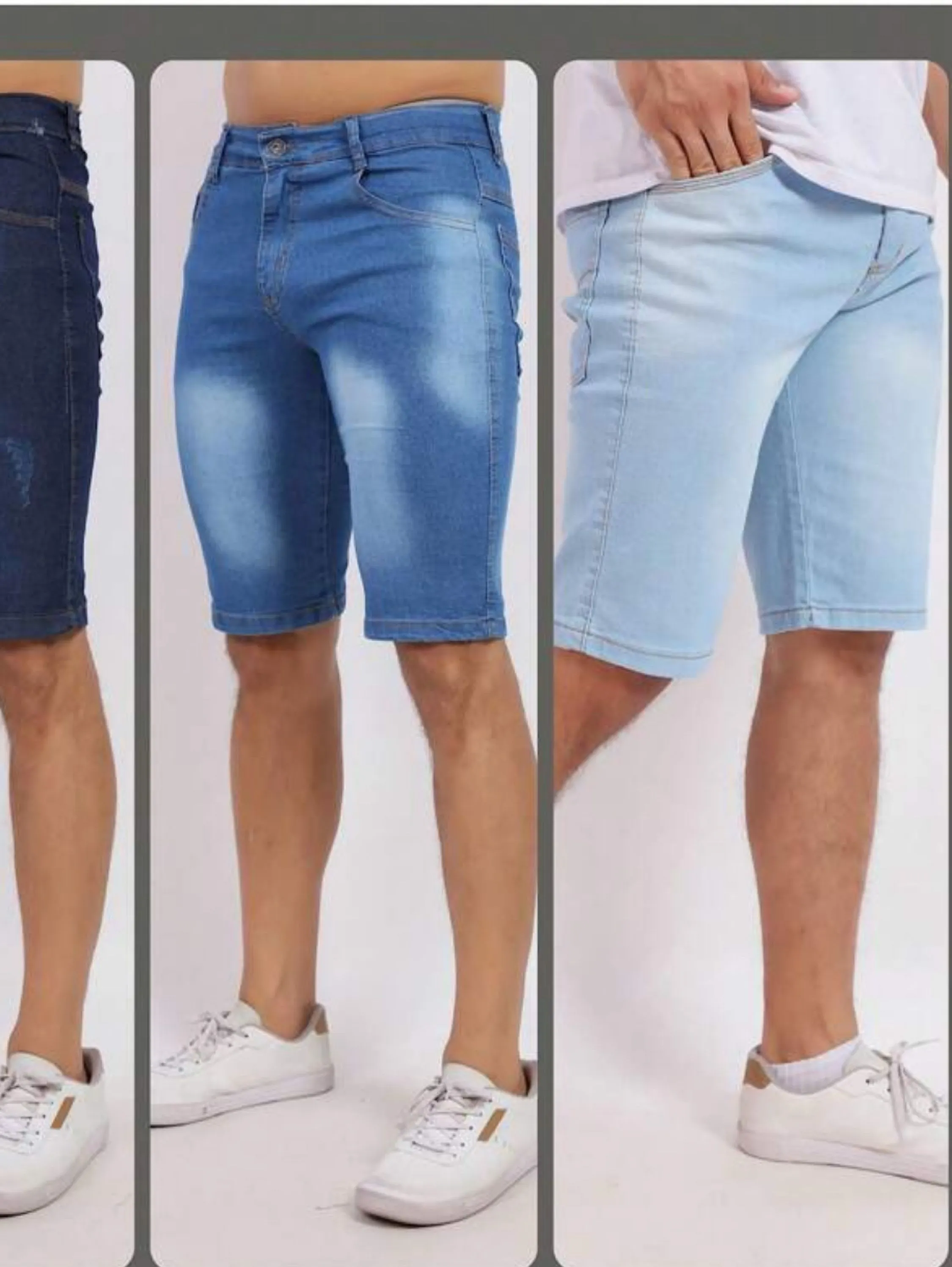 Bermuda jeans masculina