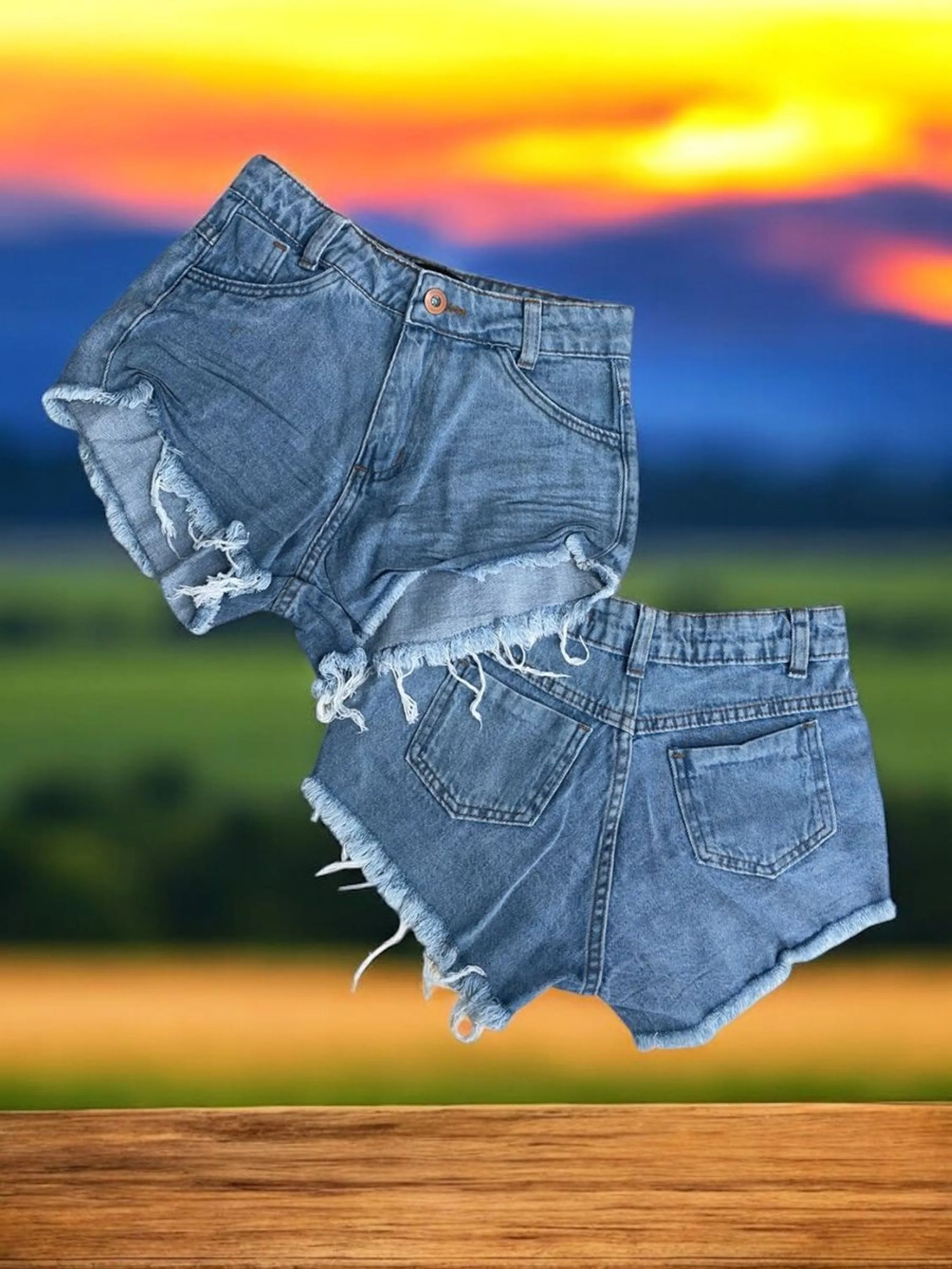 Short jeans clara lisa Barra desfiado