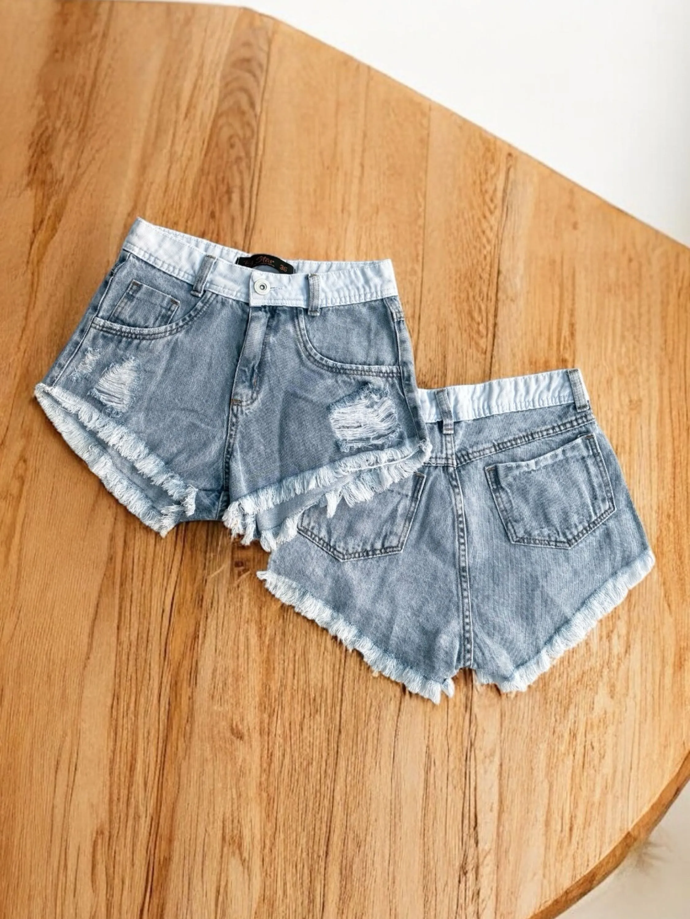 Short jeans feminino clara