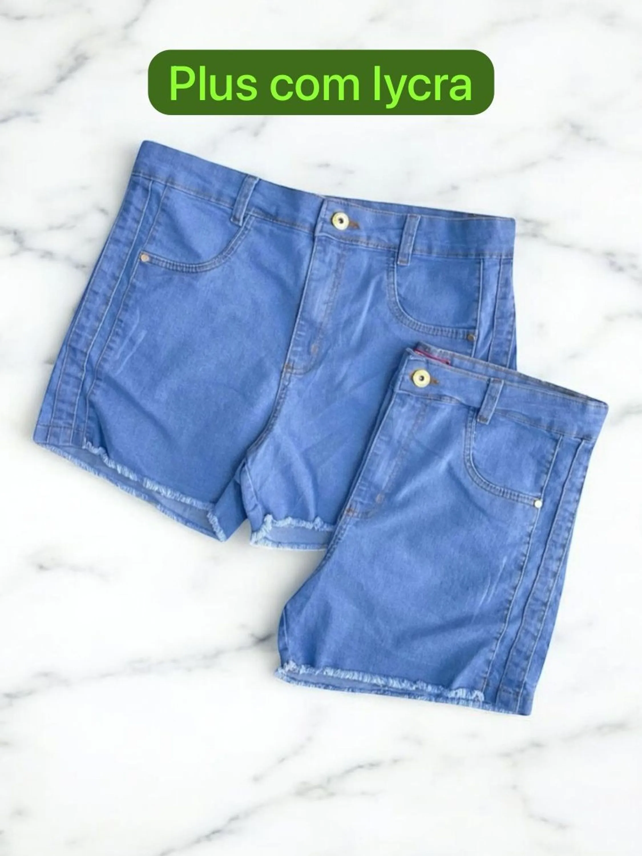 Plus com lycra short feminina