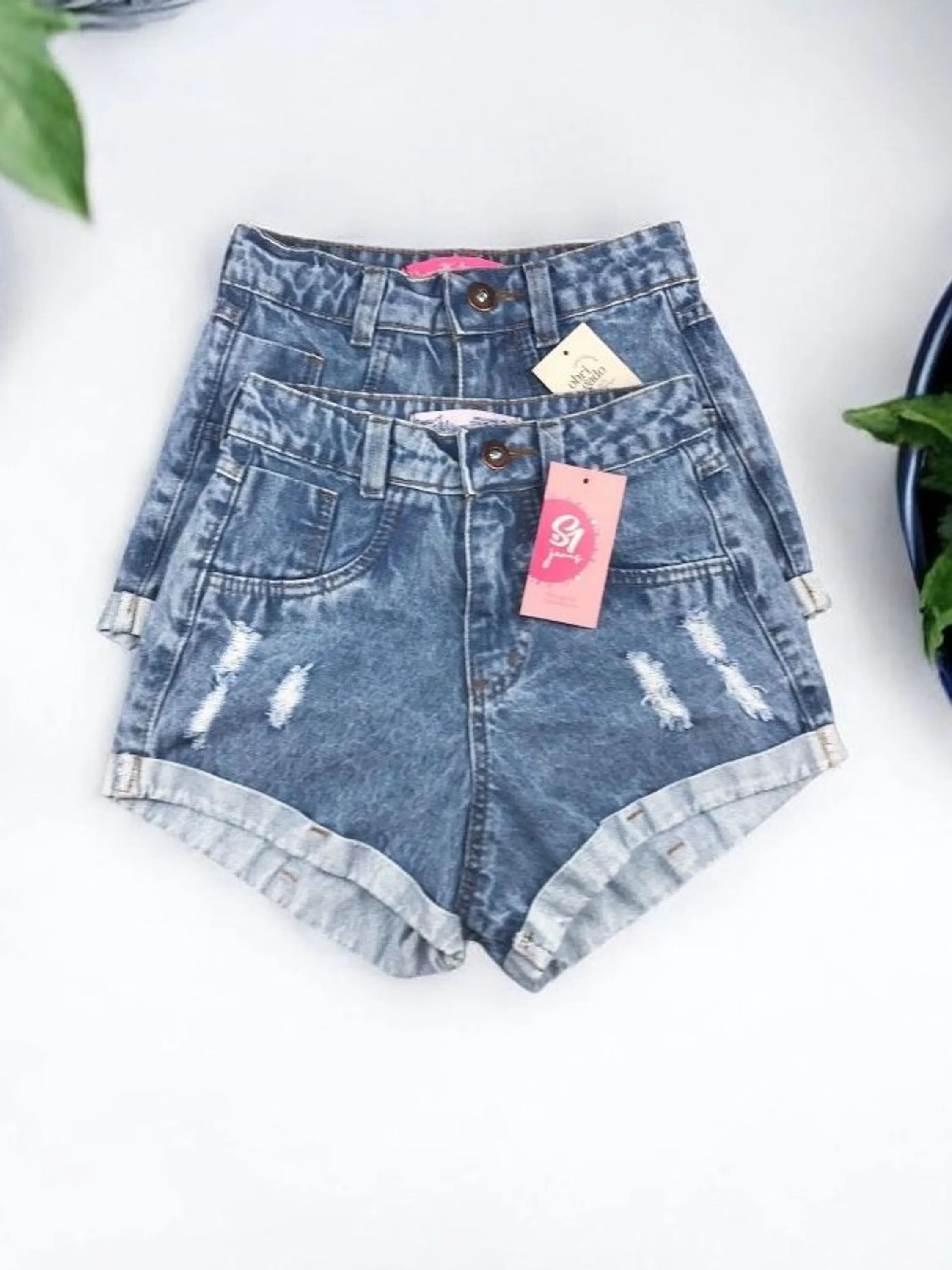 Short jeans feminina clara