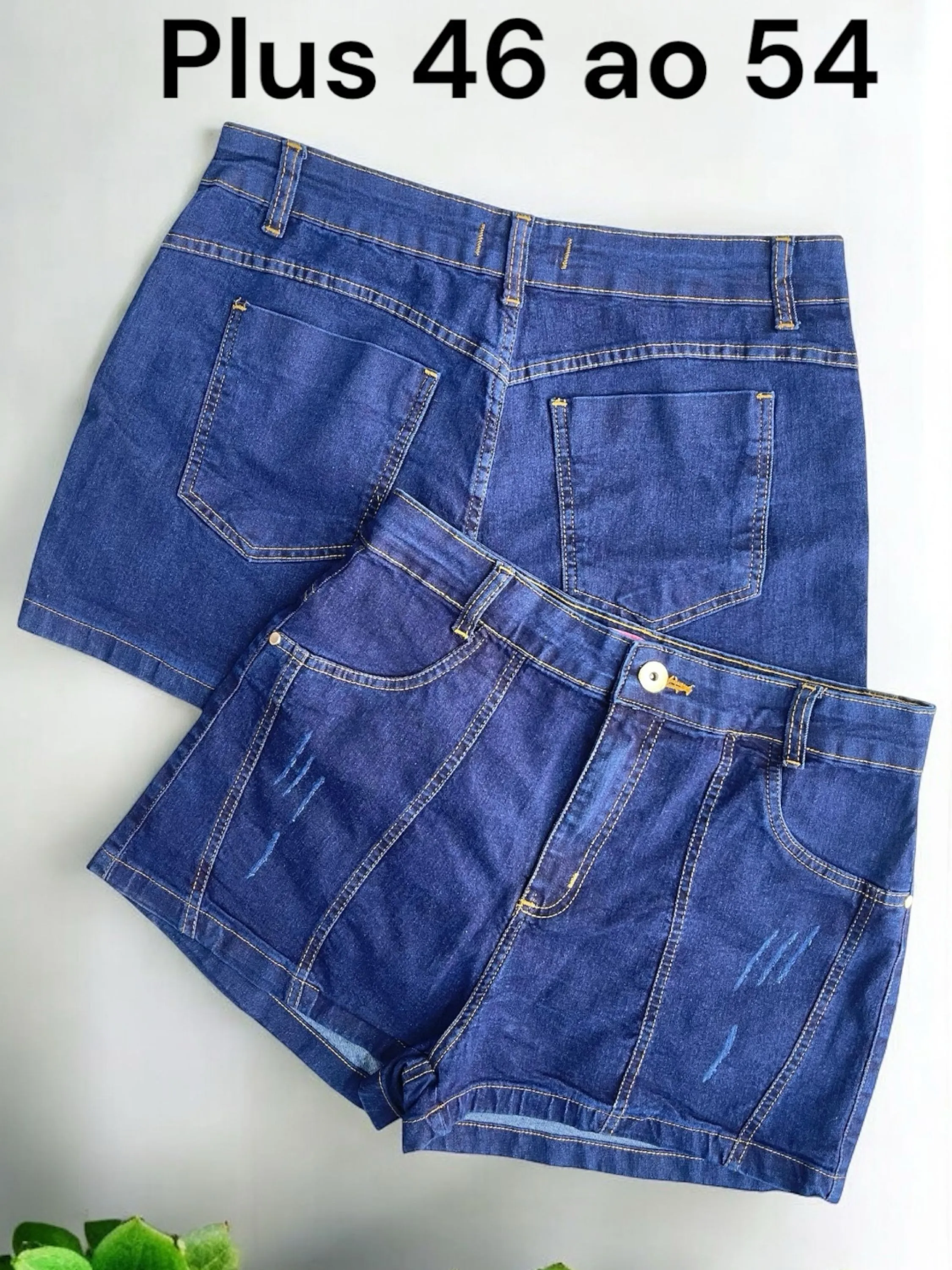 Short plus jeans azul 46 ao 54