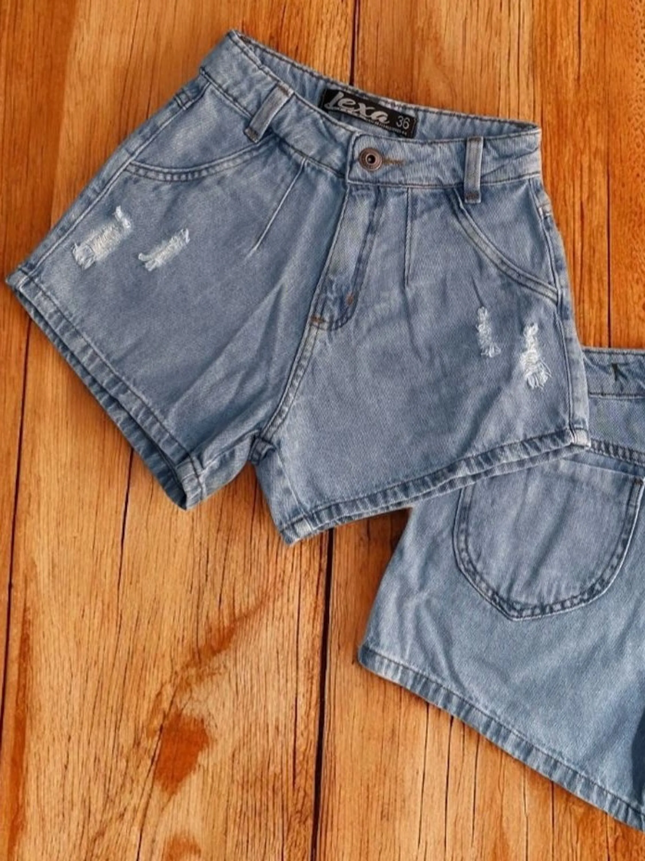 Short feminina  jeans clara