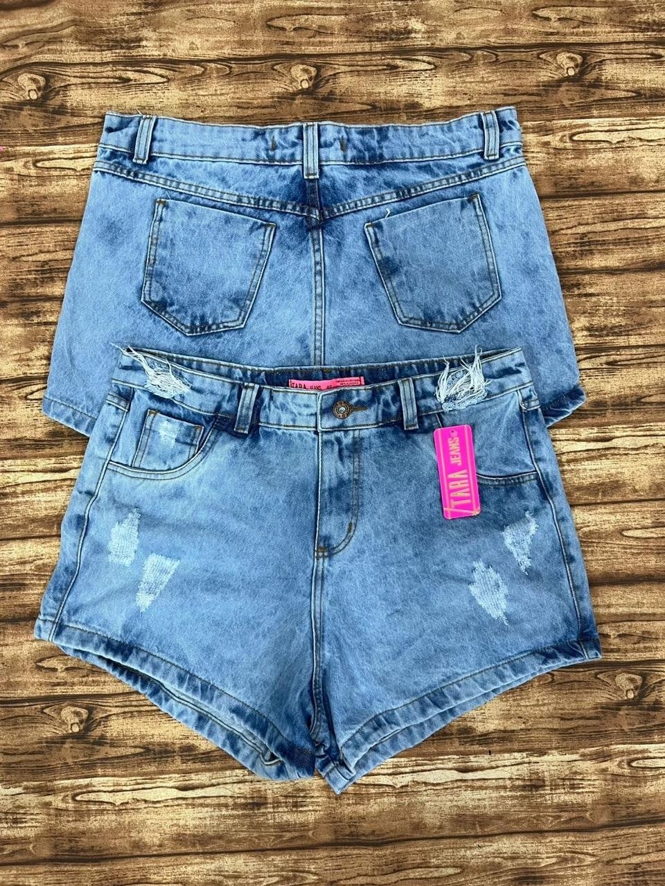 Short plus feminina jeans clara