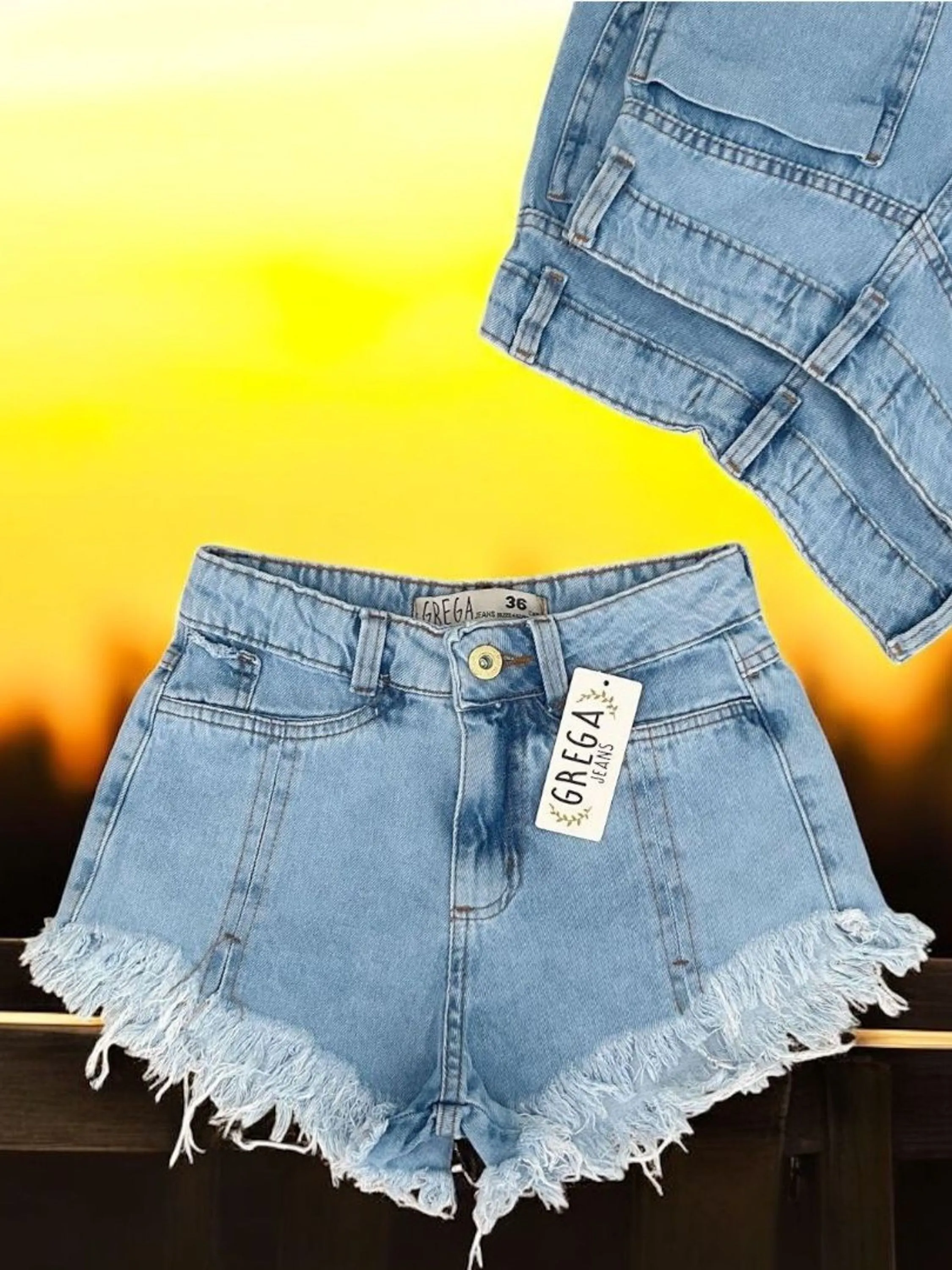 Short jeans feminina Clara
