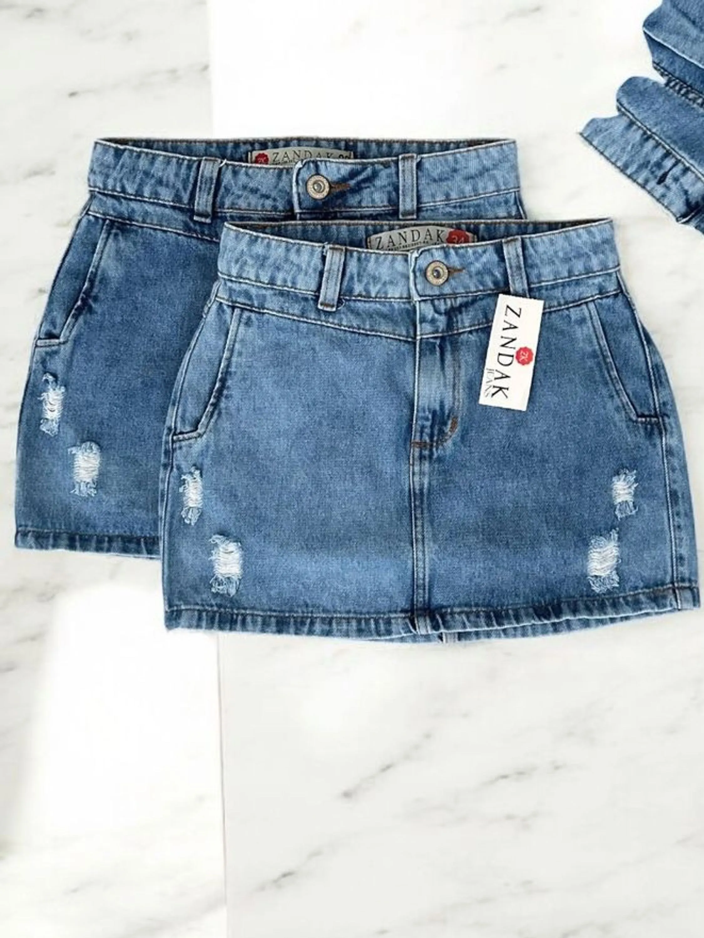 Saia jeans Clara feminina (A1-M)