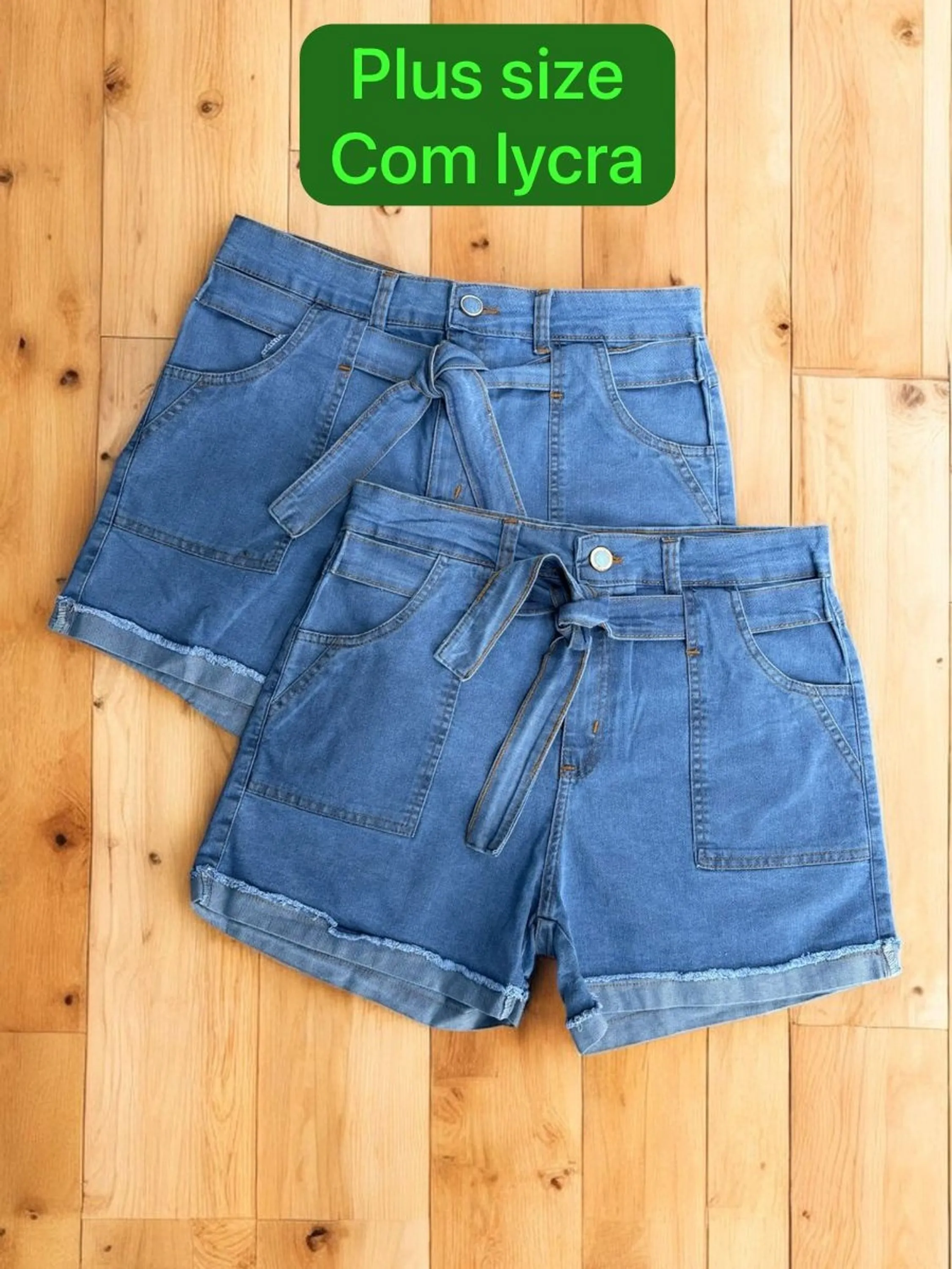 Plus feminina short com lycra