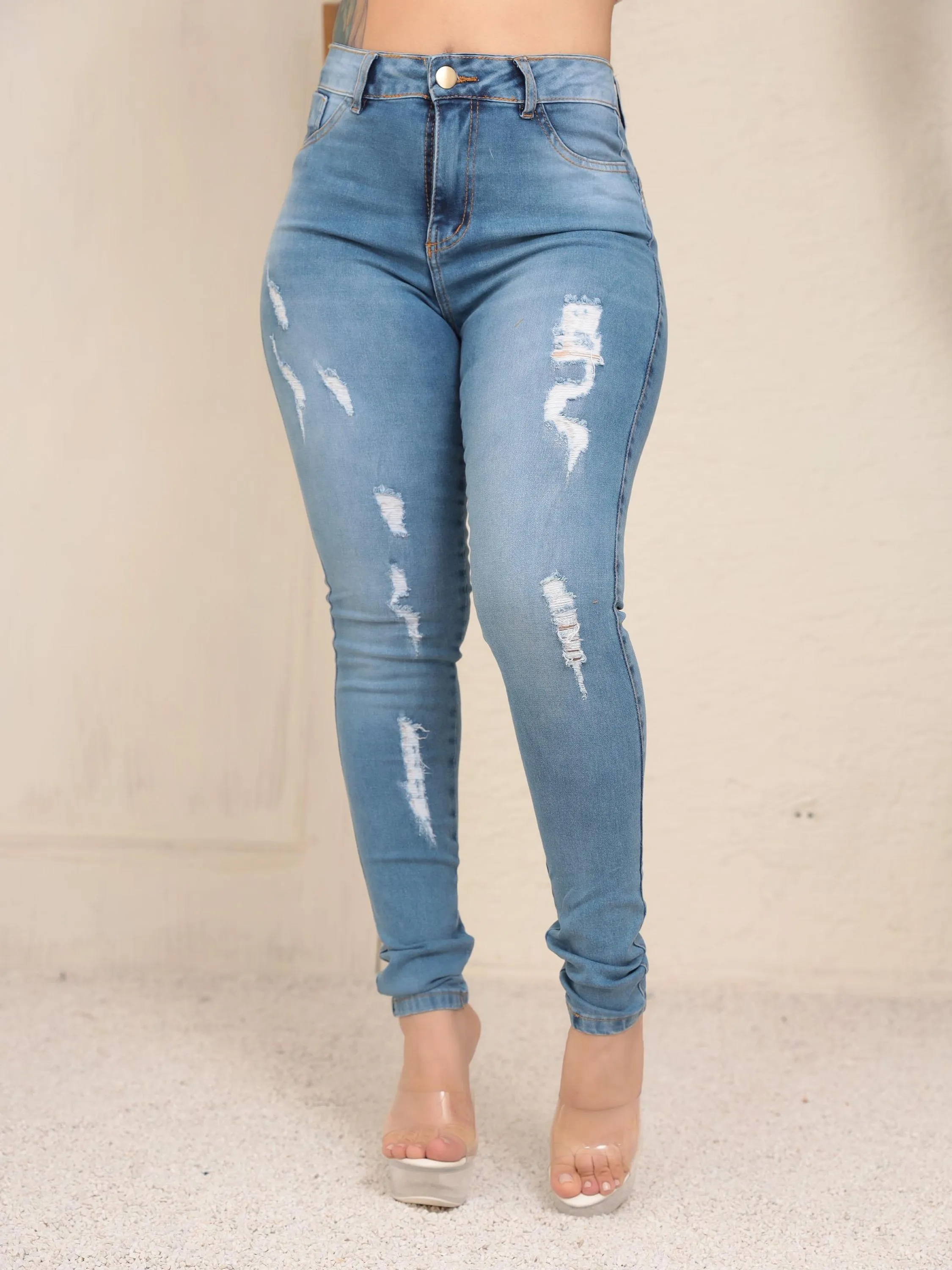 Calca Jeans Feminina Clara Com Lycra