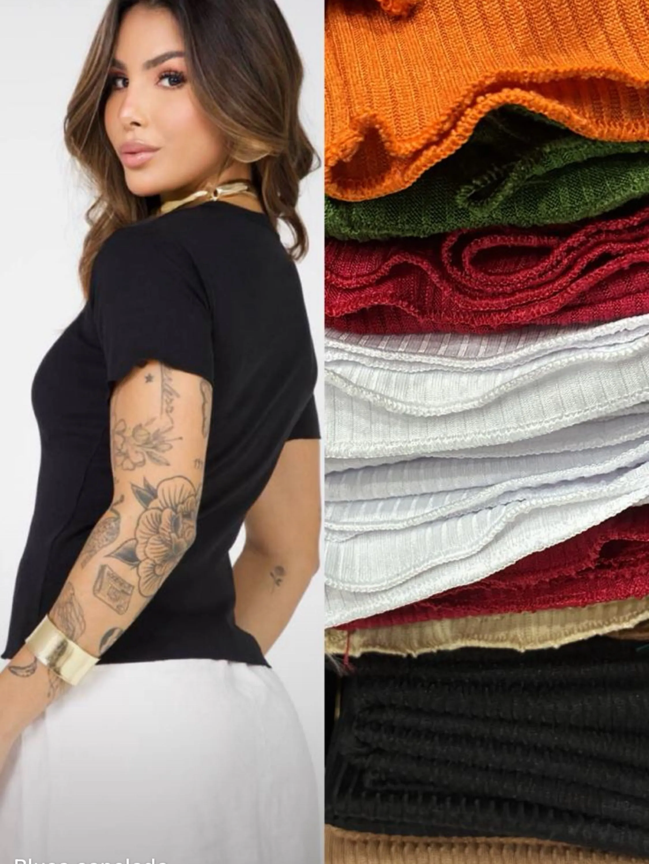 Blusa canelada