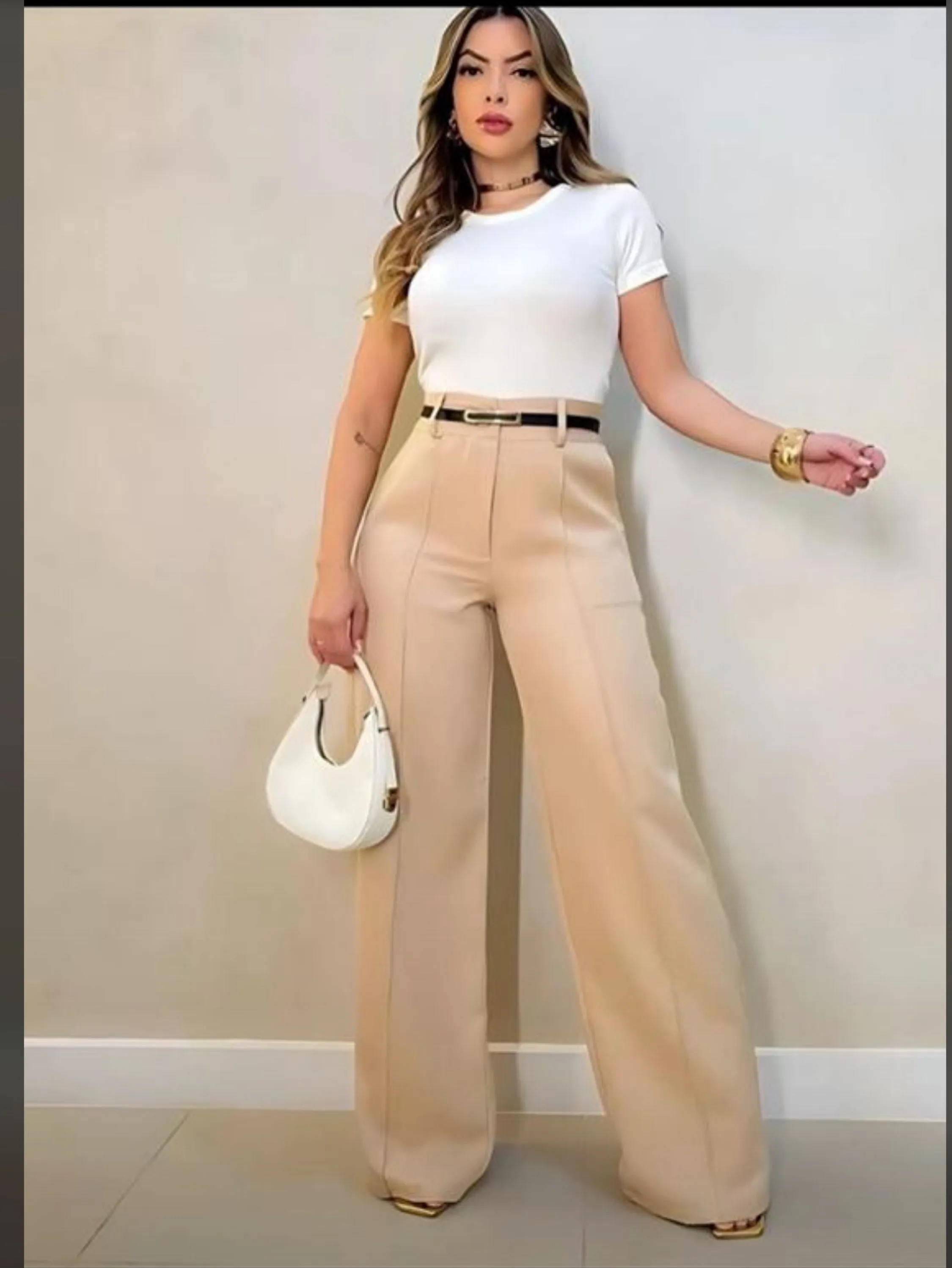 Calça pantalona alfaiataria