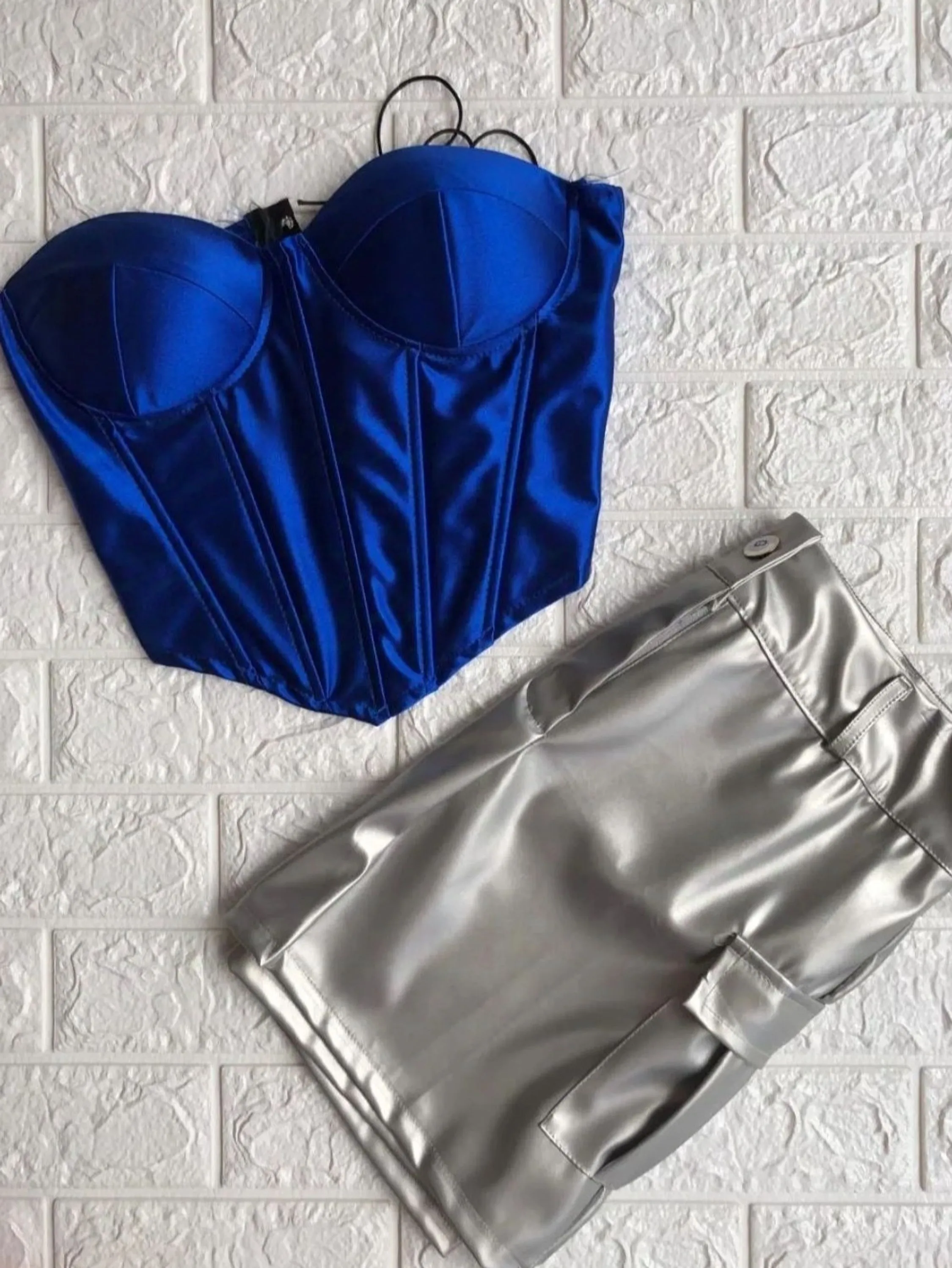 Corset acetinado tomara