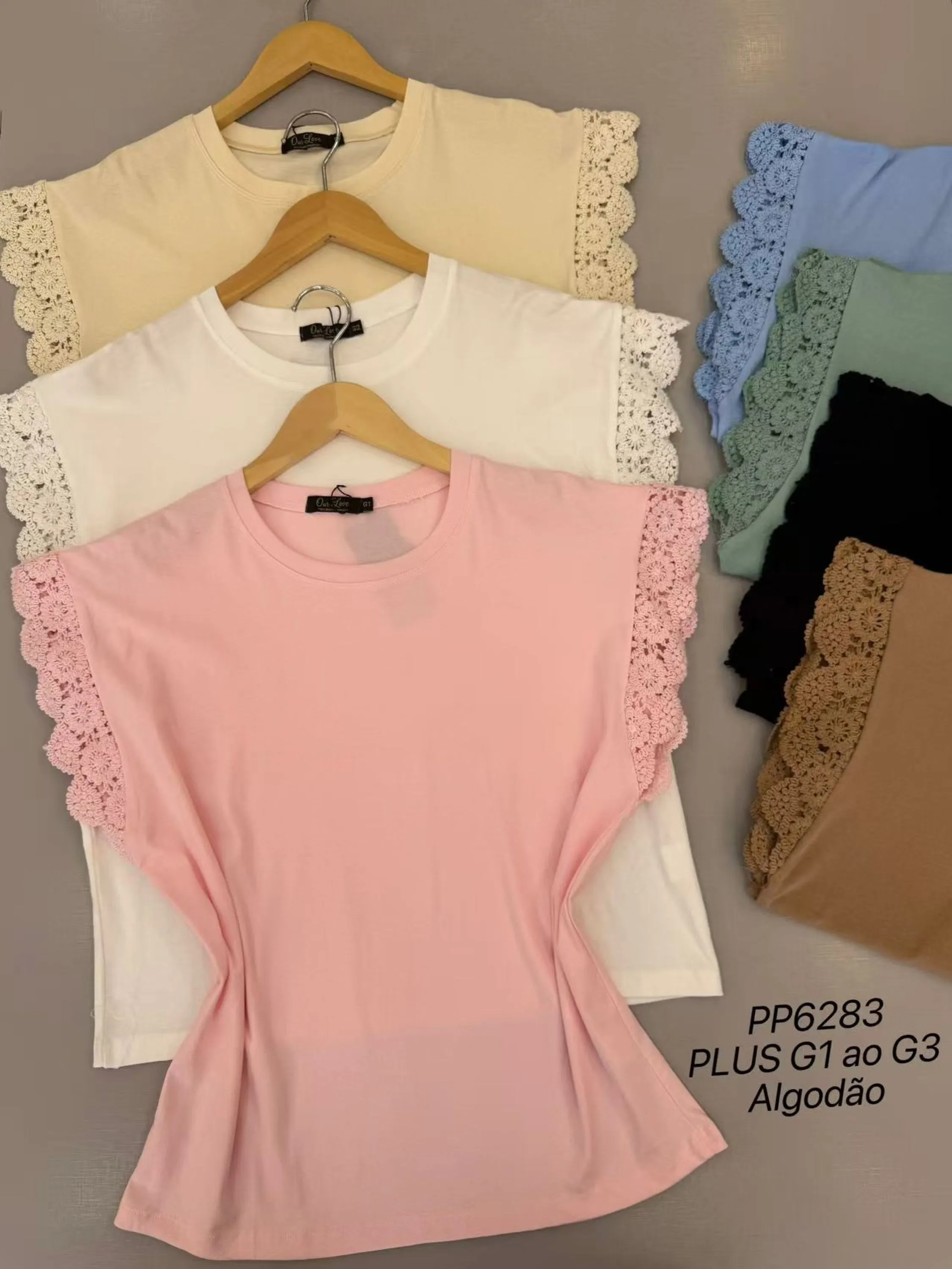 Blusa Feminina Com Detalhe na Manga Algodão