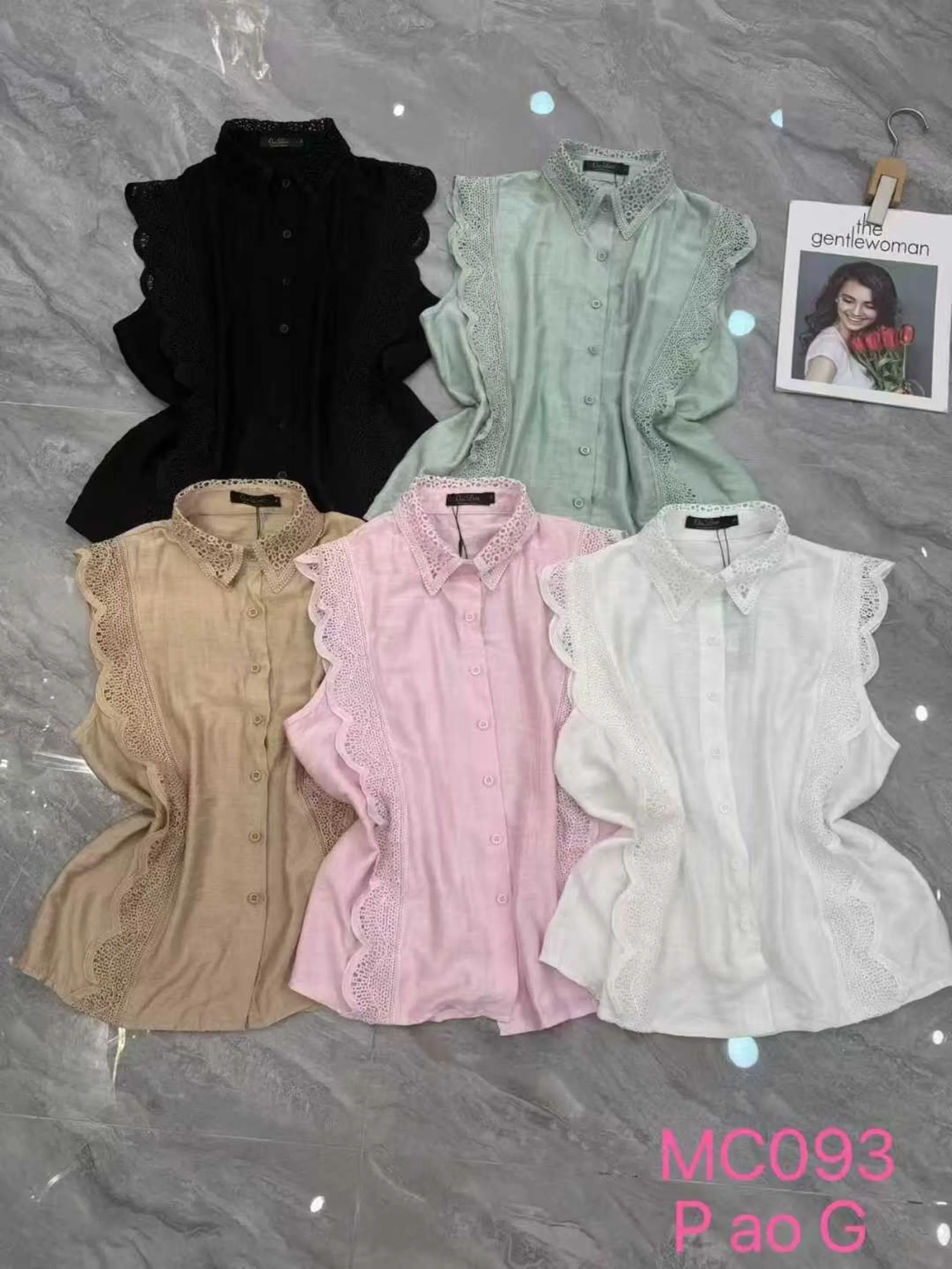 Blusa Feminina Regata Renda Com Detalhe Renda