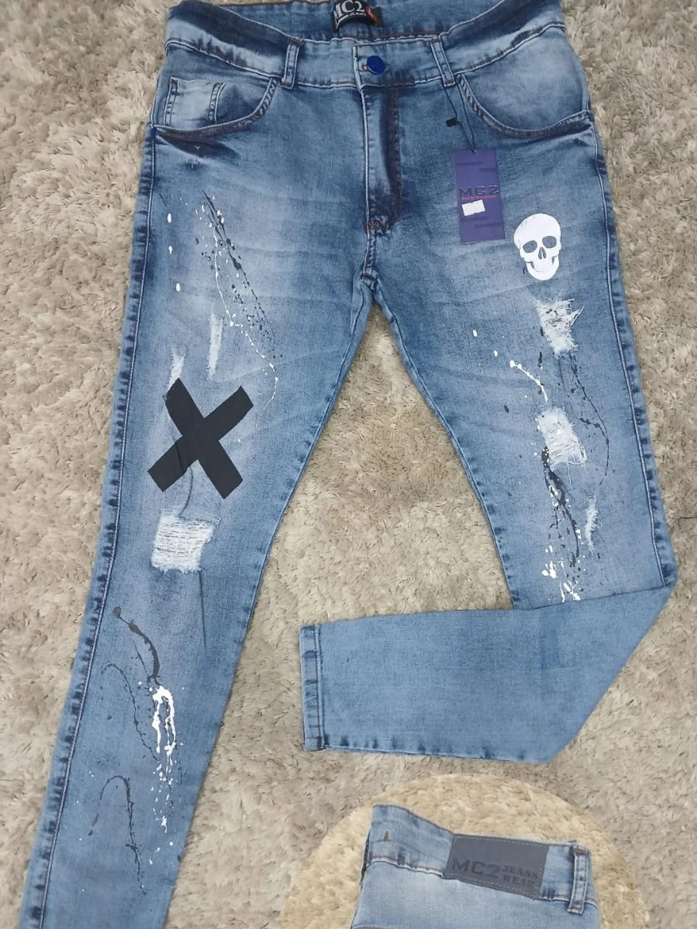 calça jeans masculina com elastano