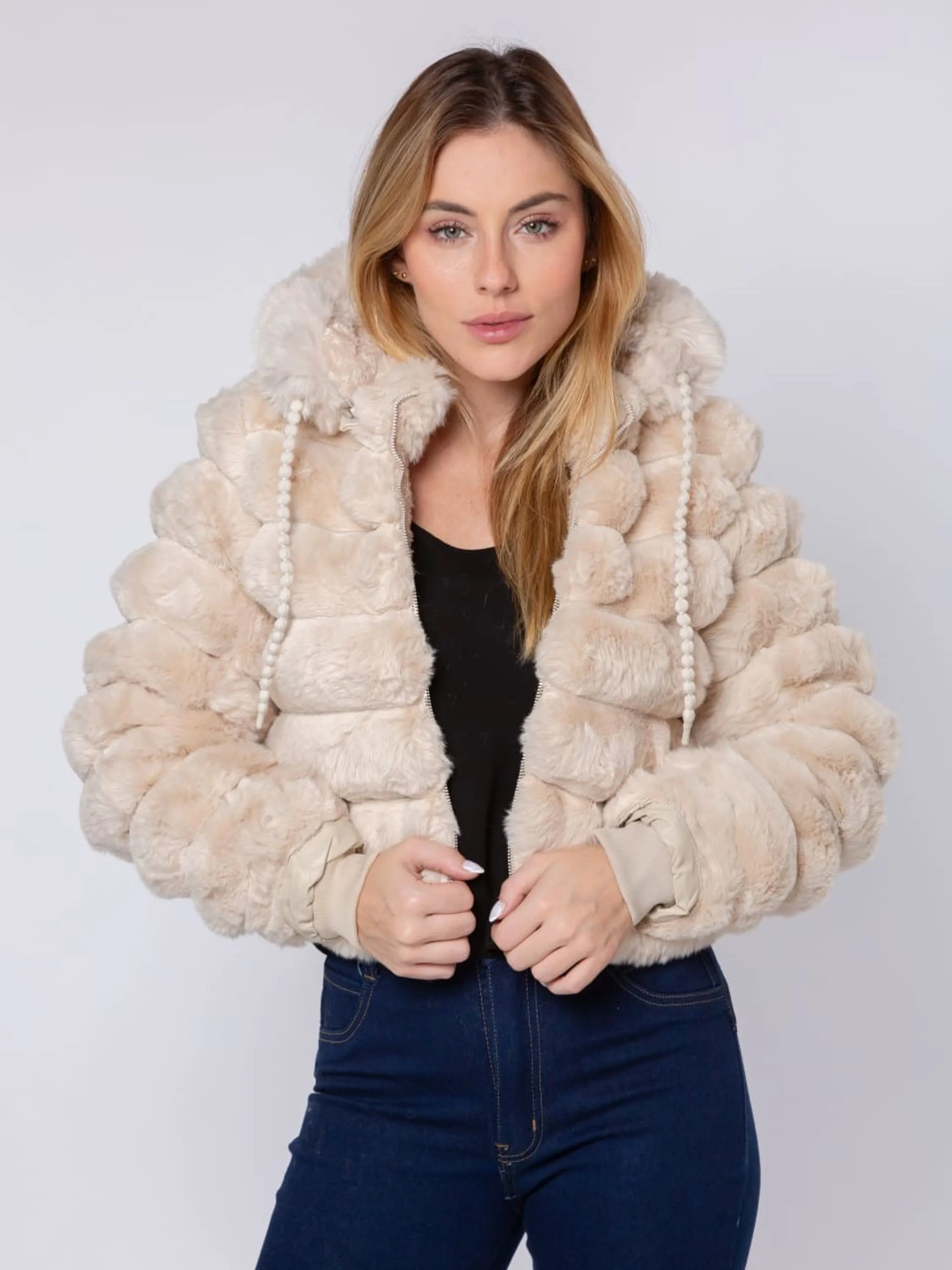 Jaqueta importada nylon forrada feminina