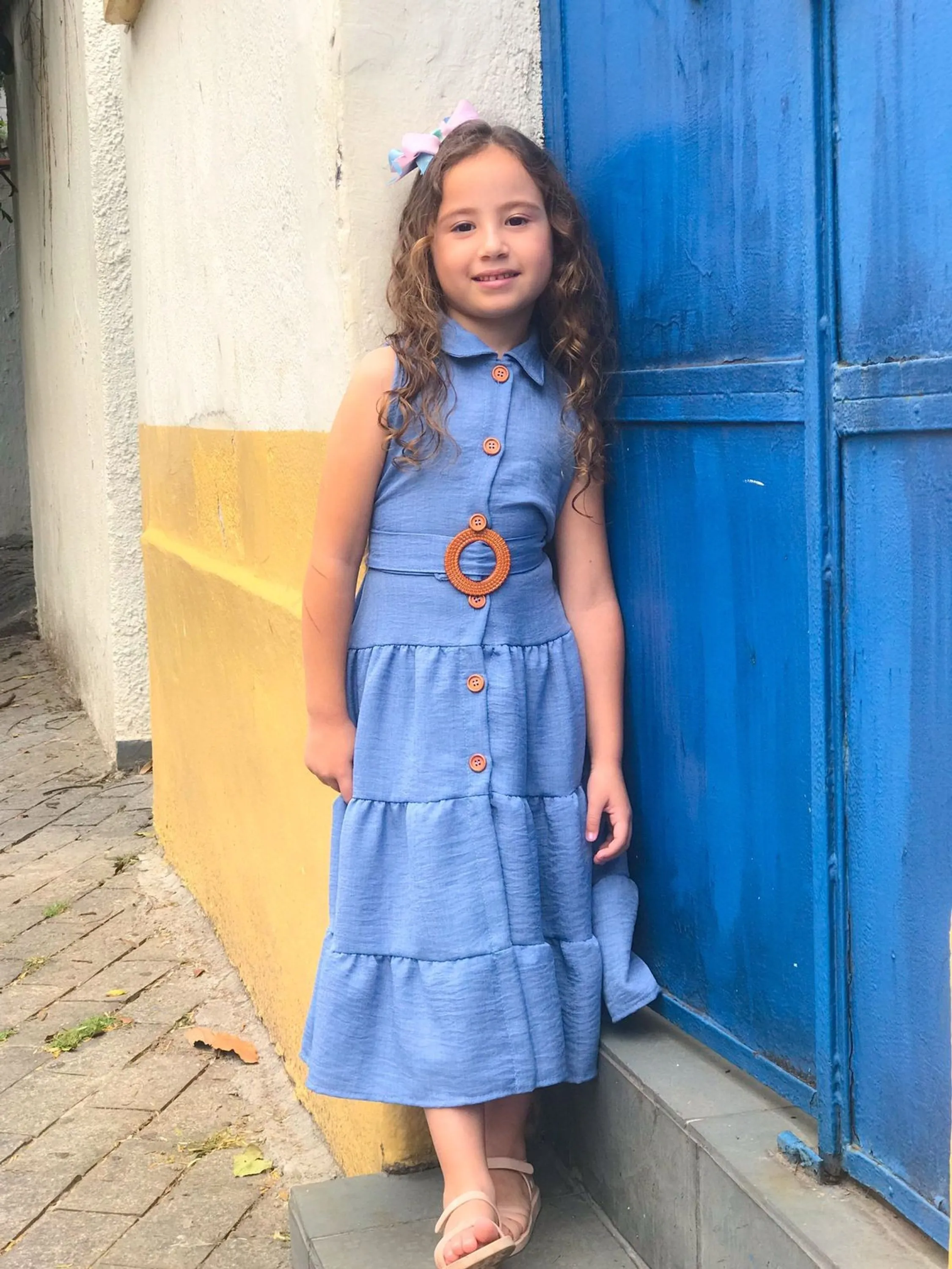 vestido midi infantil