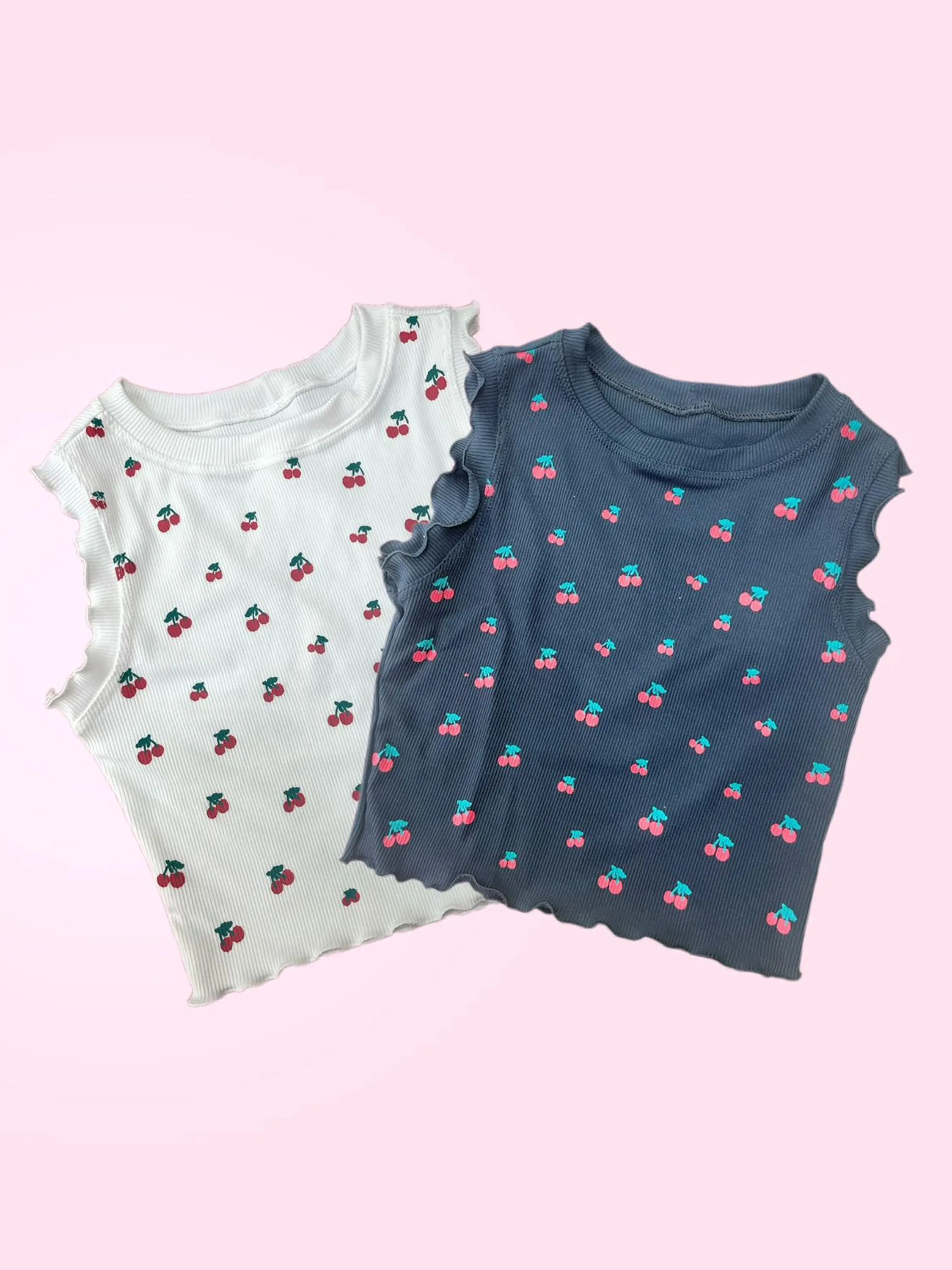 blusinha cropeed cereja infantil