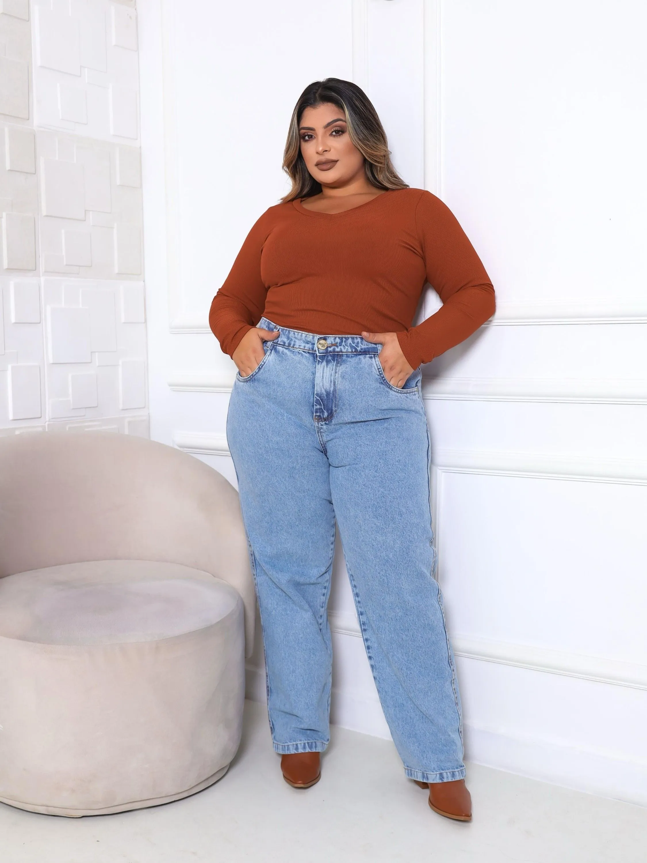 Calça mole plus size Premium sem elastano tamanhos 46 ou 50