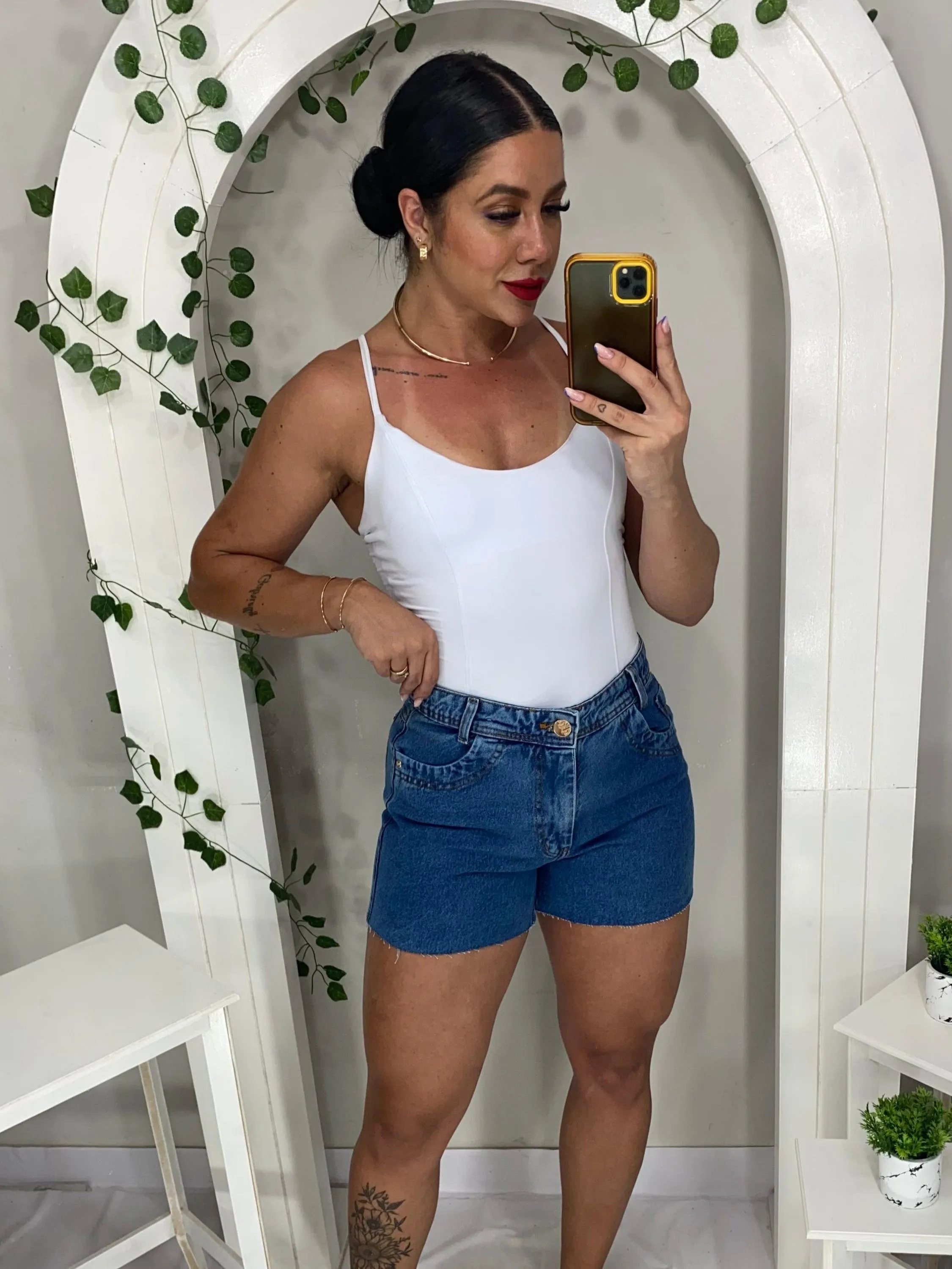 Short jeans premium 100% algodão