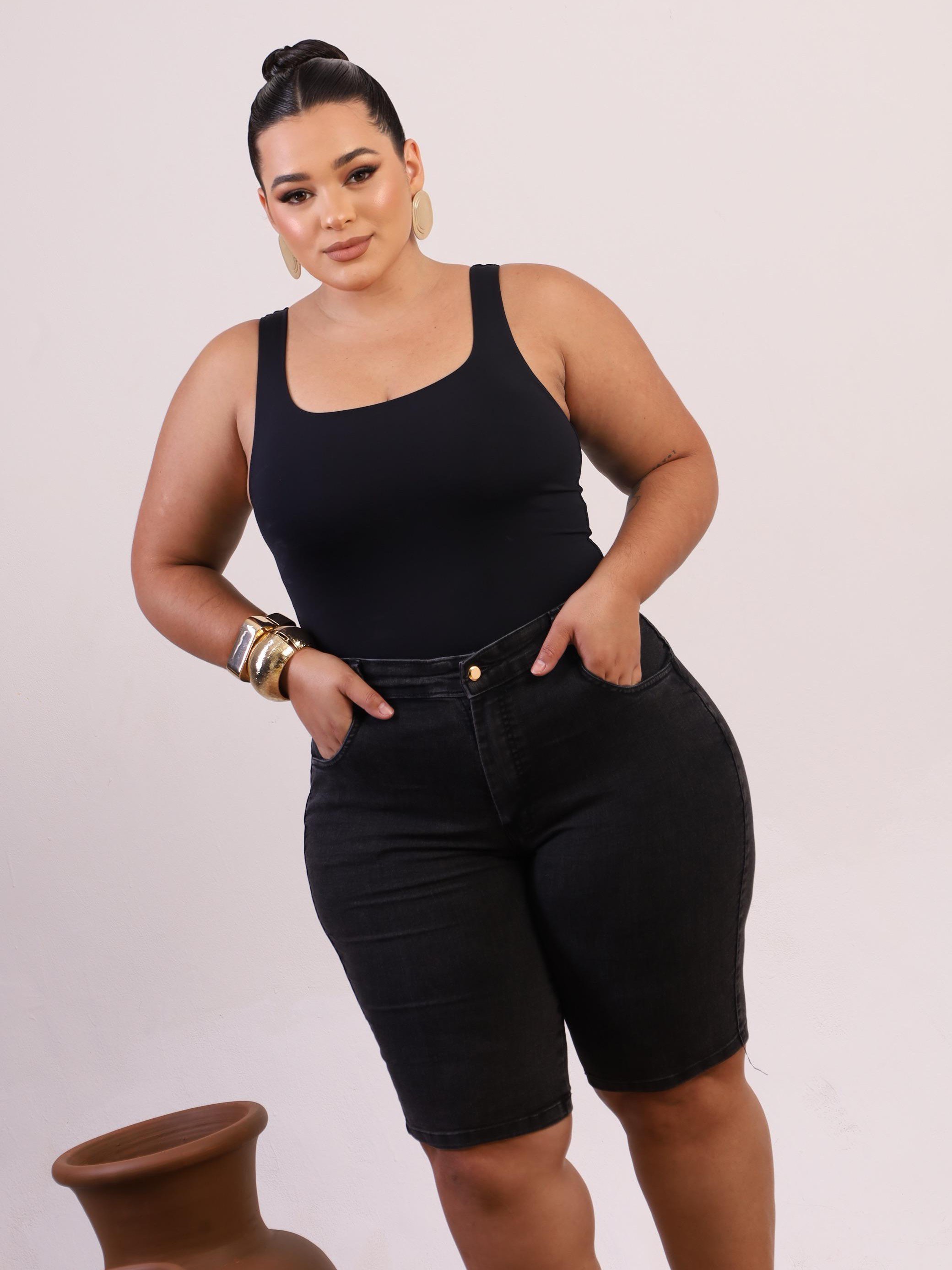 Bermuda pedal decoxa plus size com Lycra alta qualidade