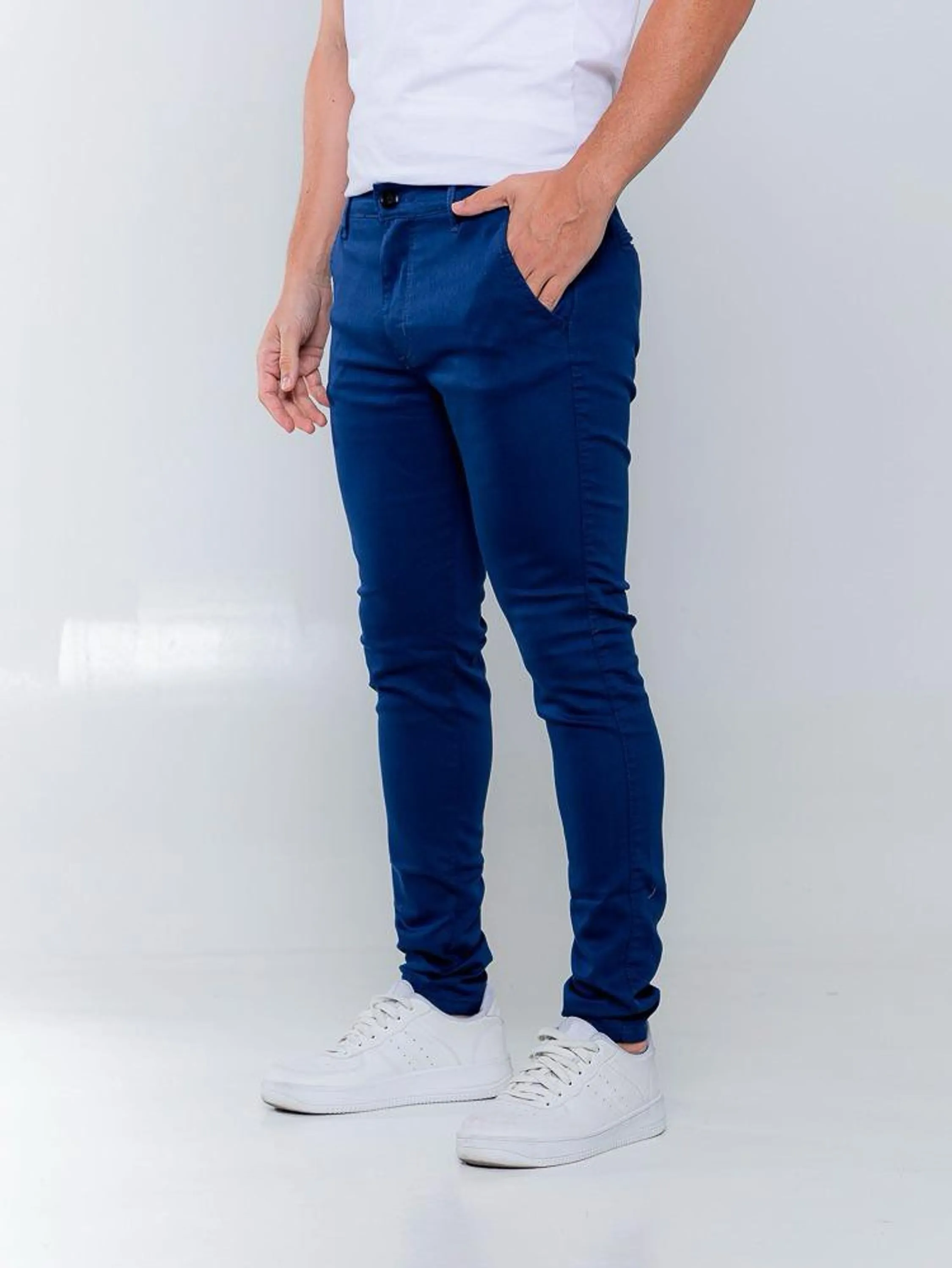 Calça masculina sarja com Lycra