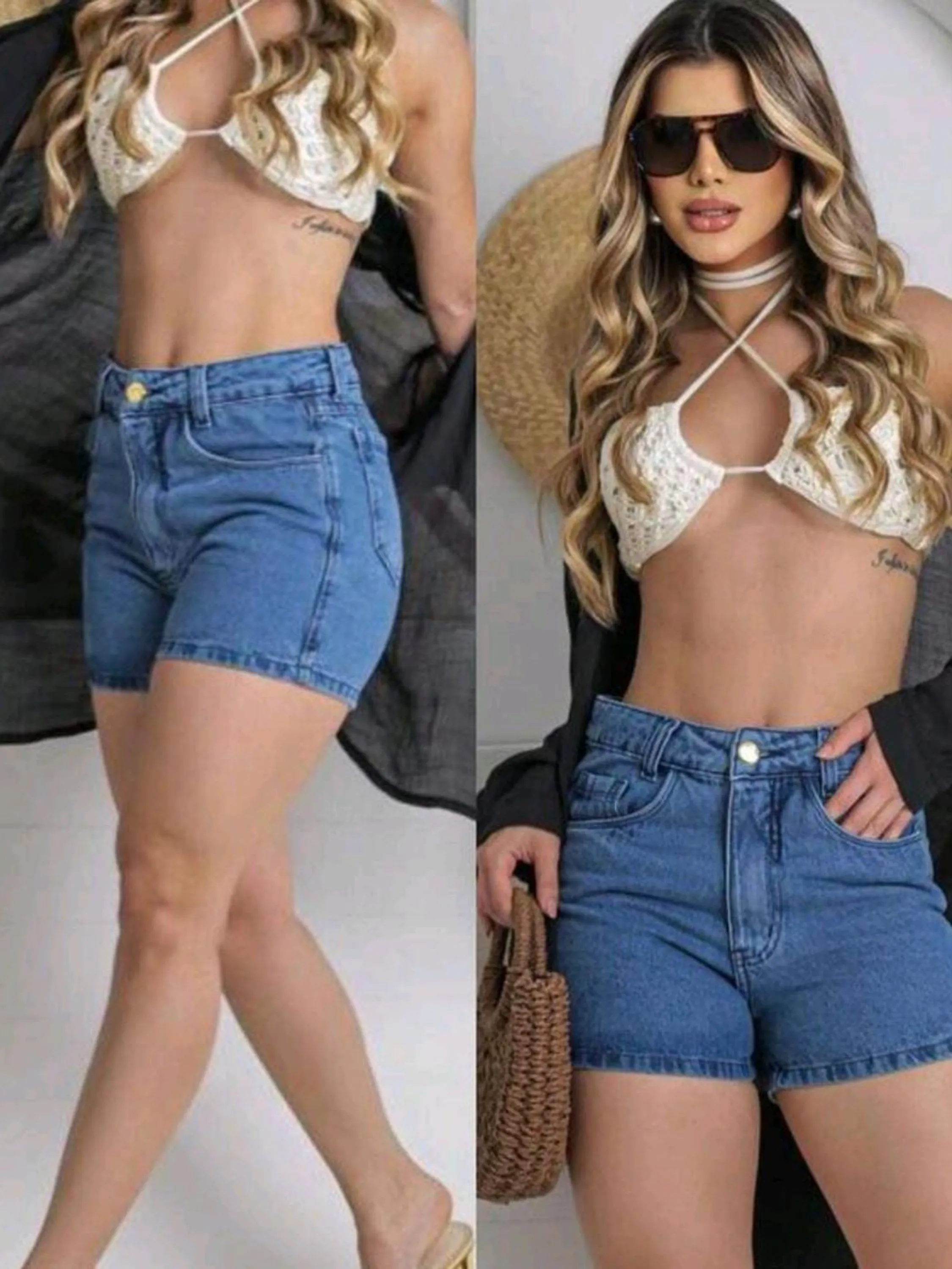 Short jeans premium 100% algodão