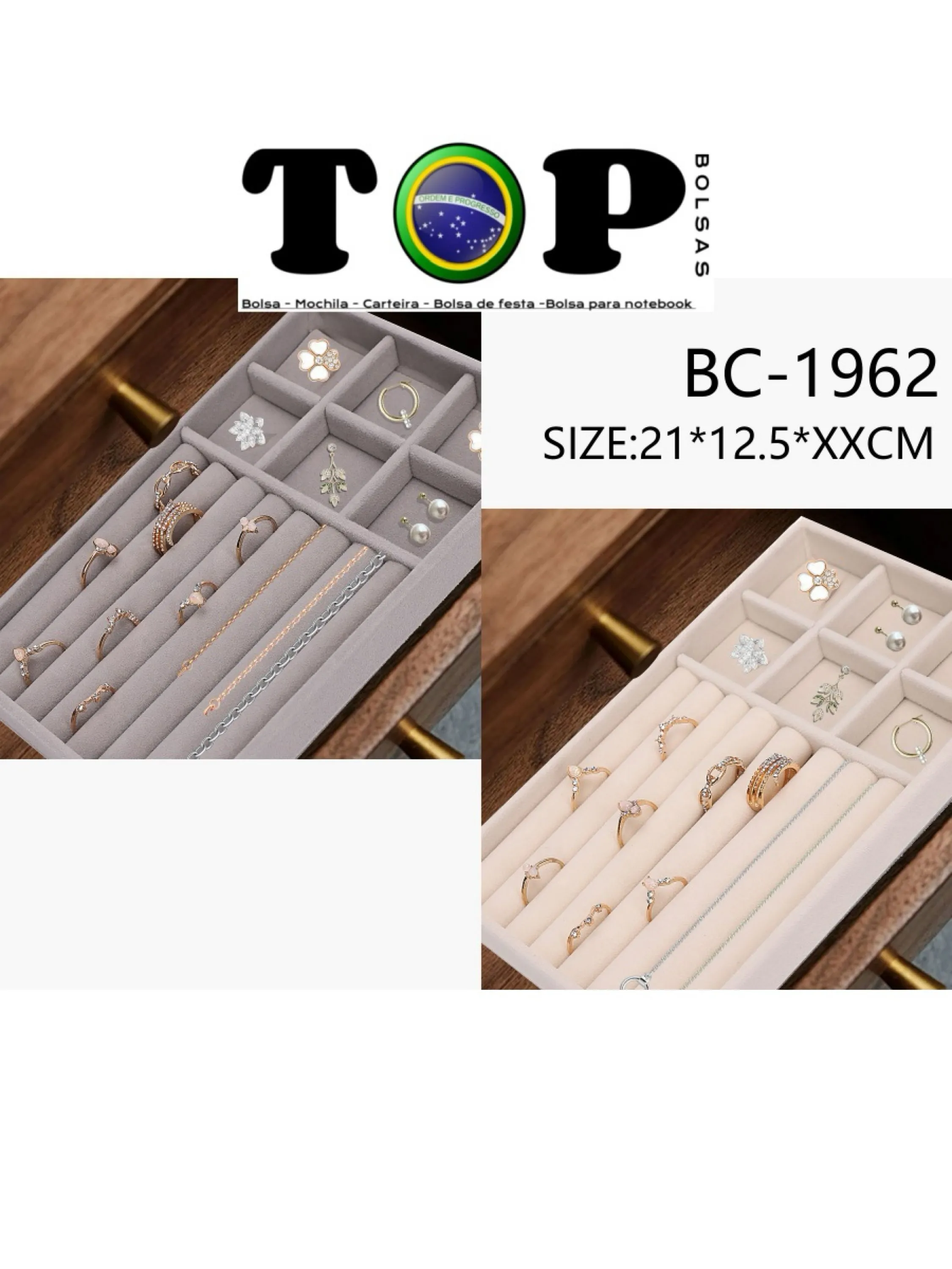 Kit 6 Organizador de Joias 986-T#Bc-1962
