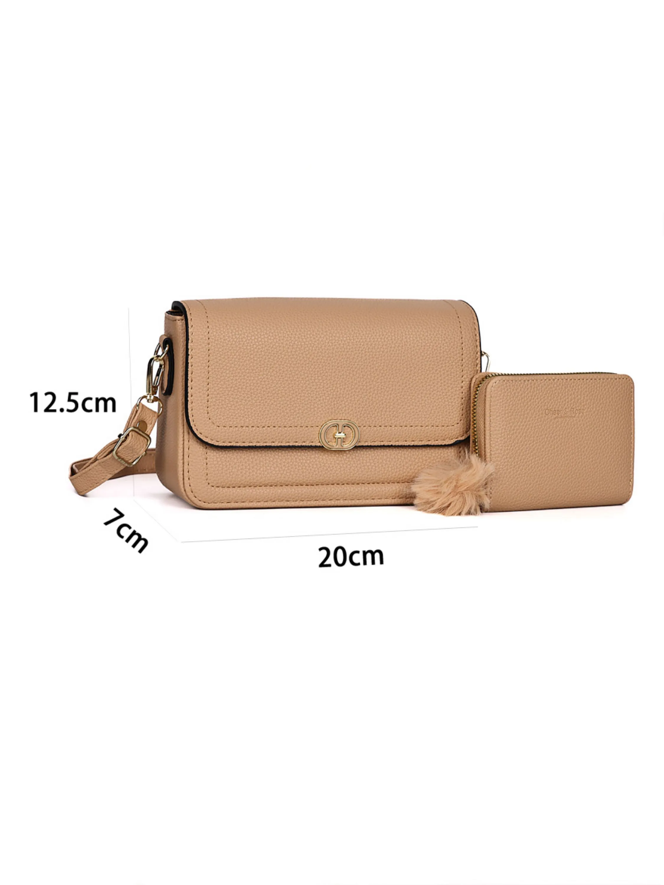 2 Kit Bolsa Transversal + Carteira D51-B#CRB-3092