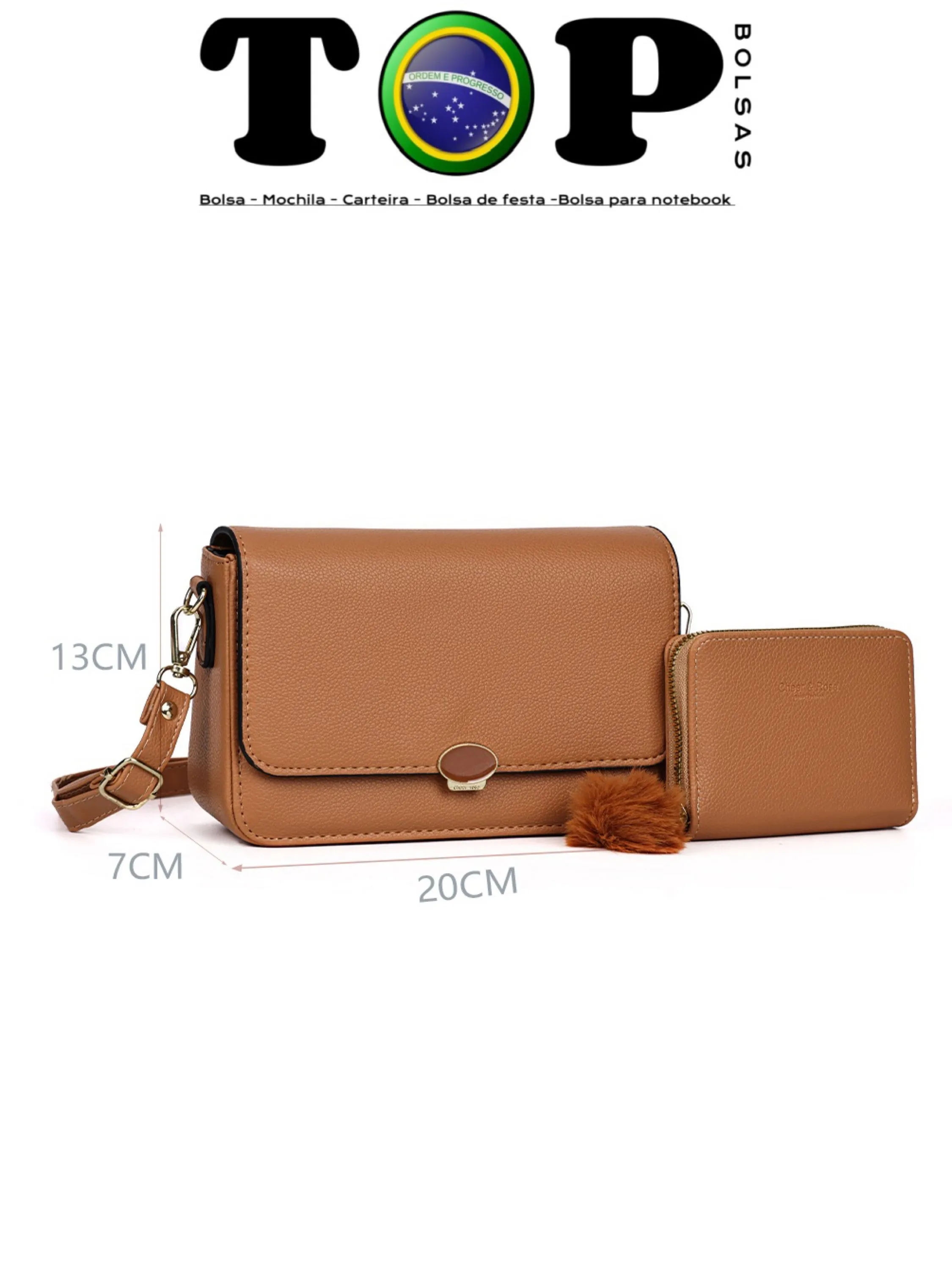 Bolsa Transversal com Carteira A91-A CRB-3093