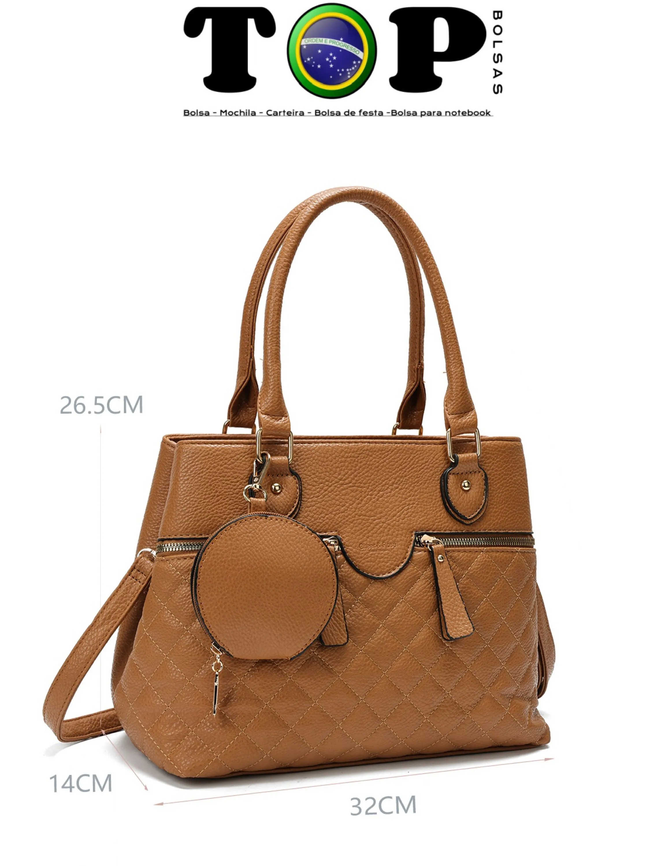 Bolsa Feminina  Grande Ombro Transversal C12-B#XX20841