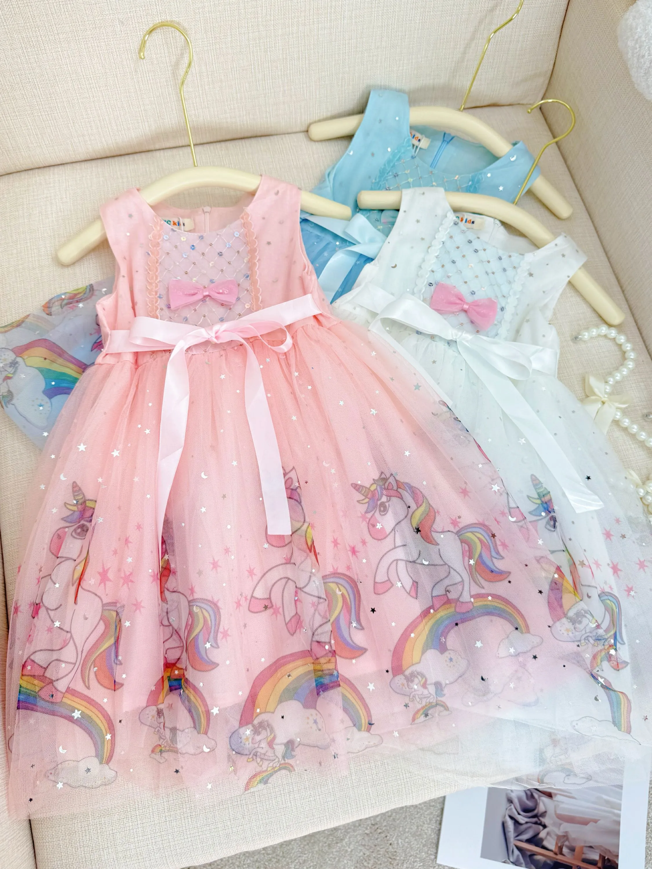 Fancy kids vestido tule linda