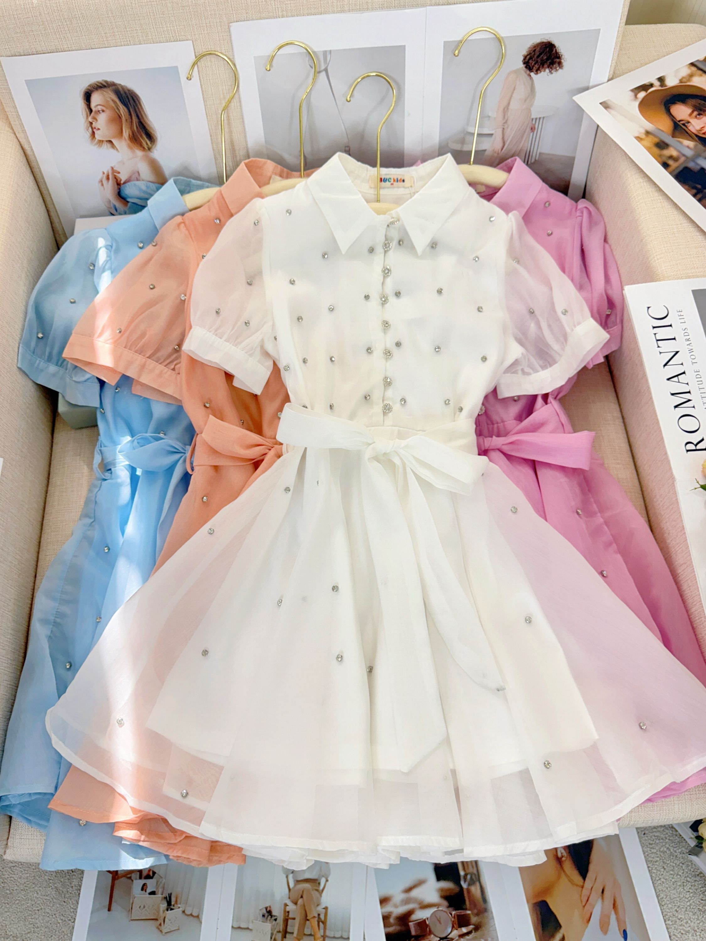 Fancy kids vestido brilho