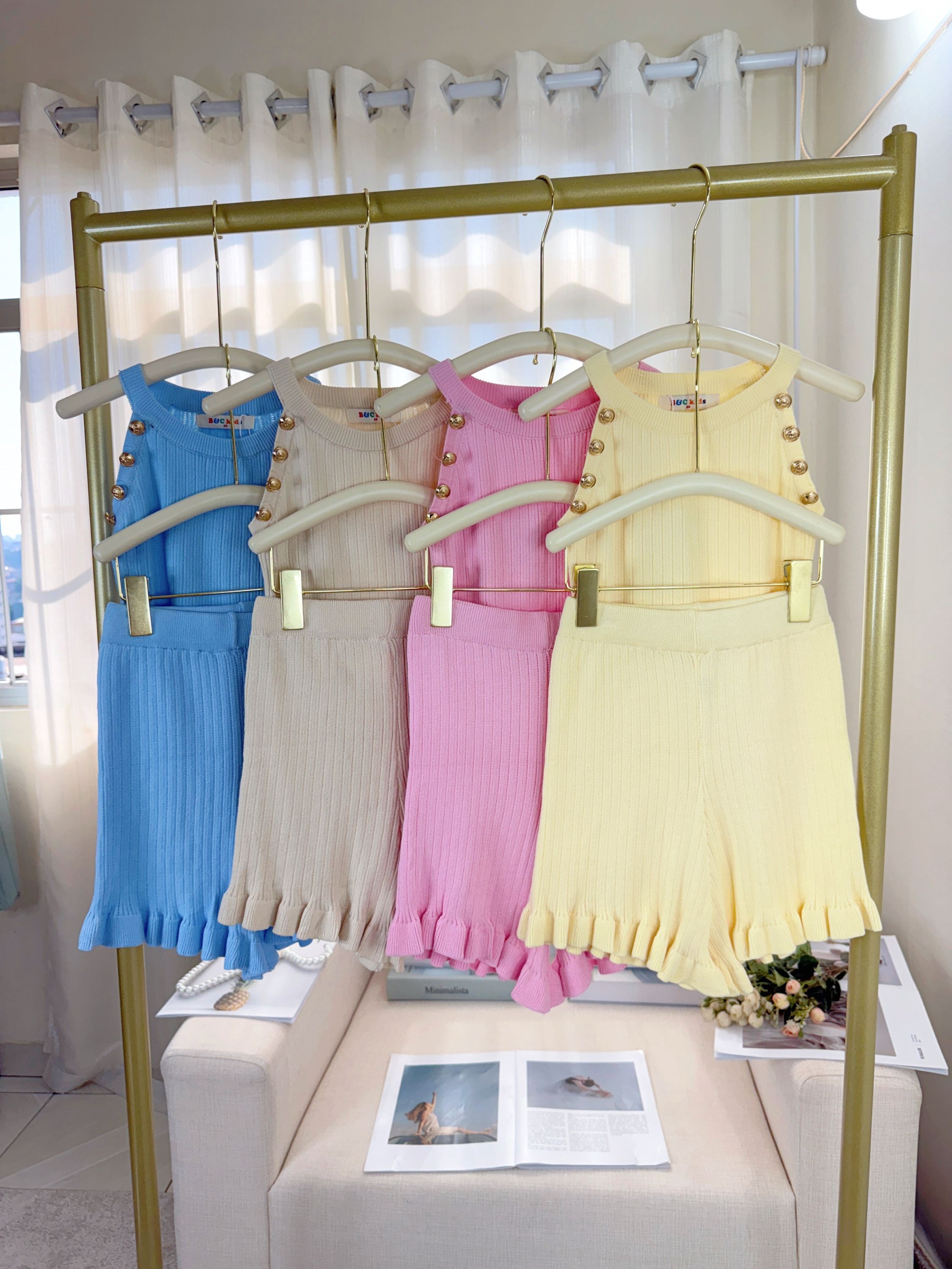 Fancy kids conjunto modal blusa com short