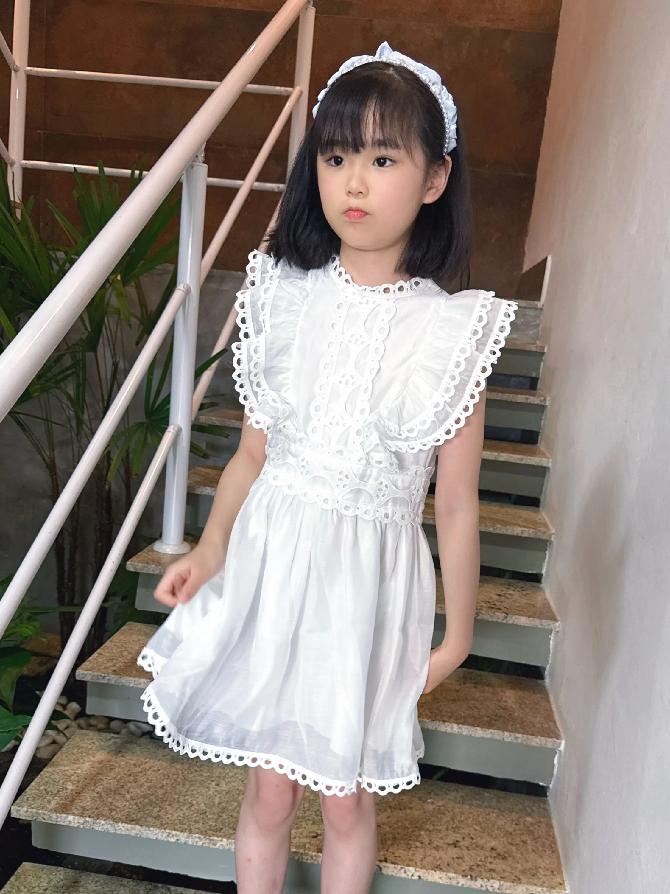 Fancy kids vestido renda