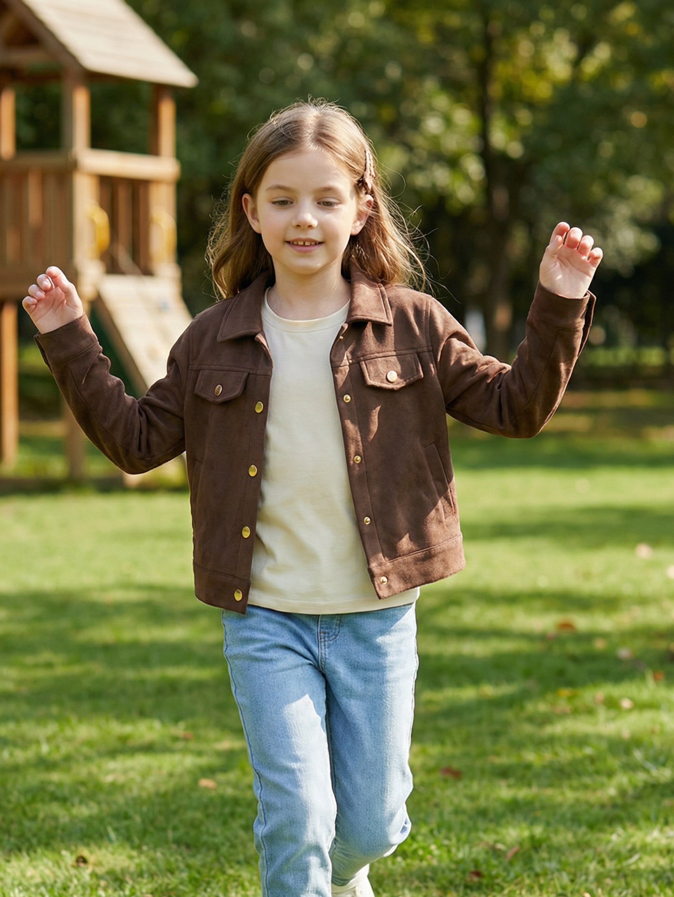 Fancy kids jaqueta suede