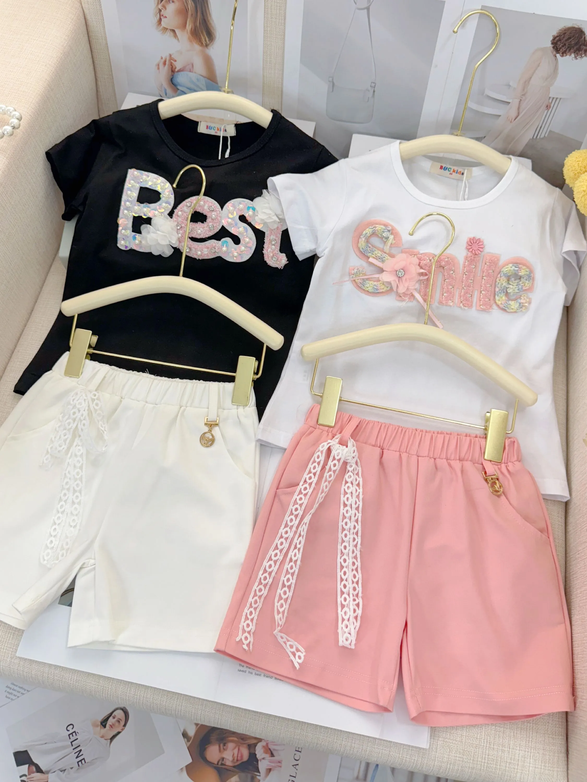 Fancy kids conjunto T-shirt com short