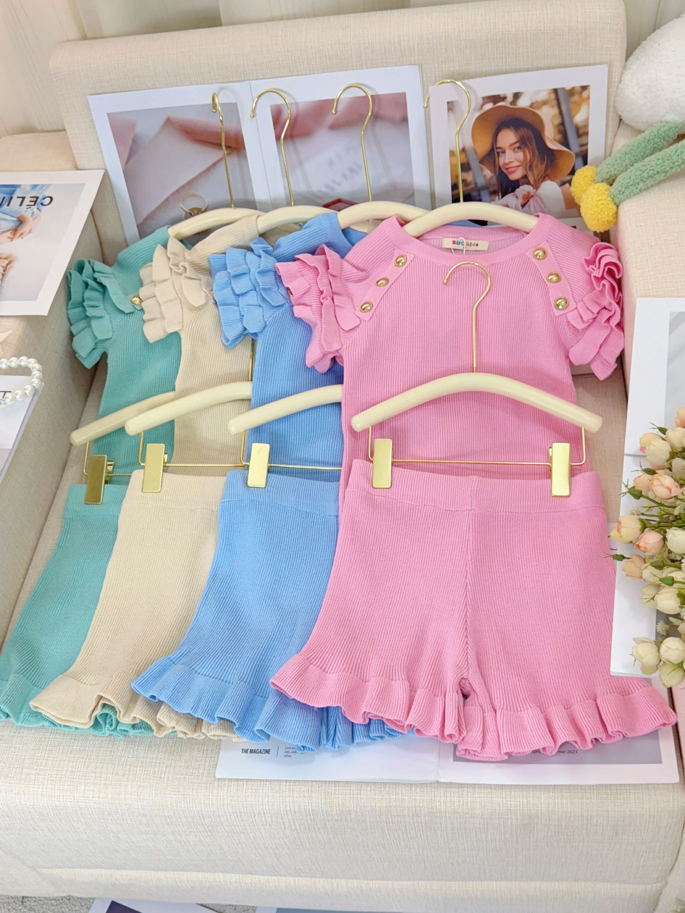 Fancy kids conjunto modal blusa com short