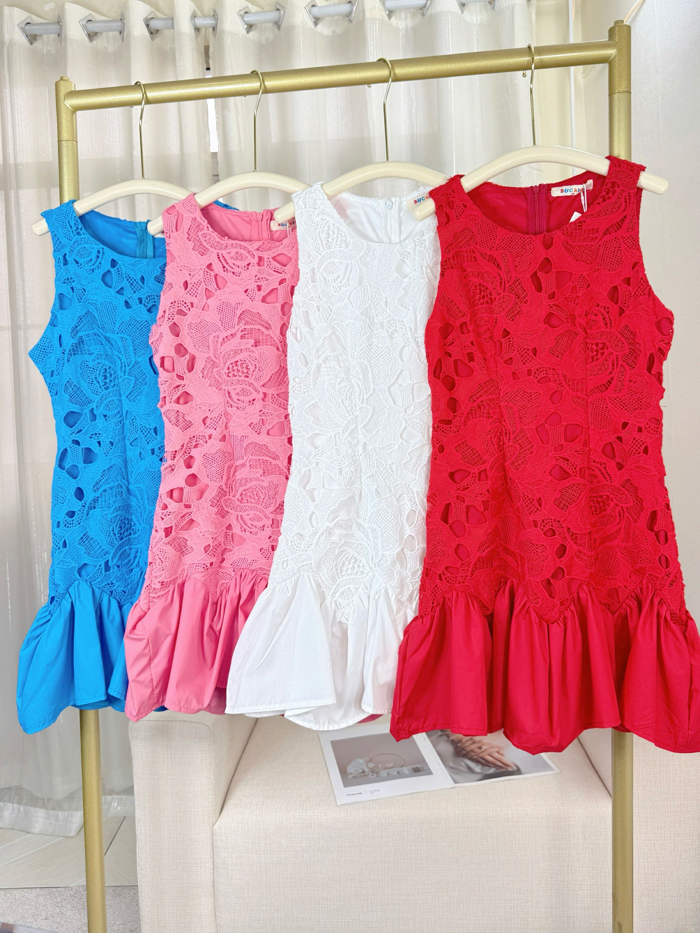 Fancy kids vestido renda