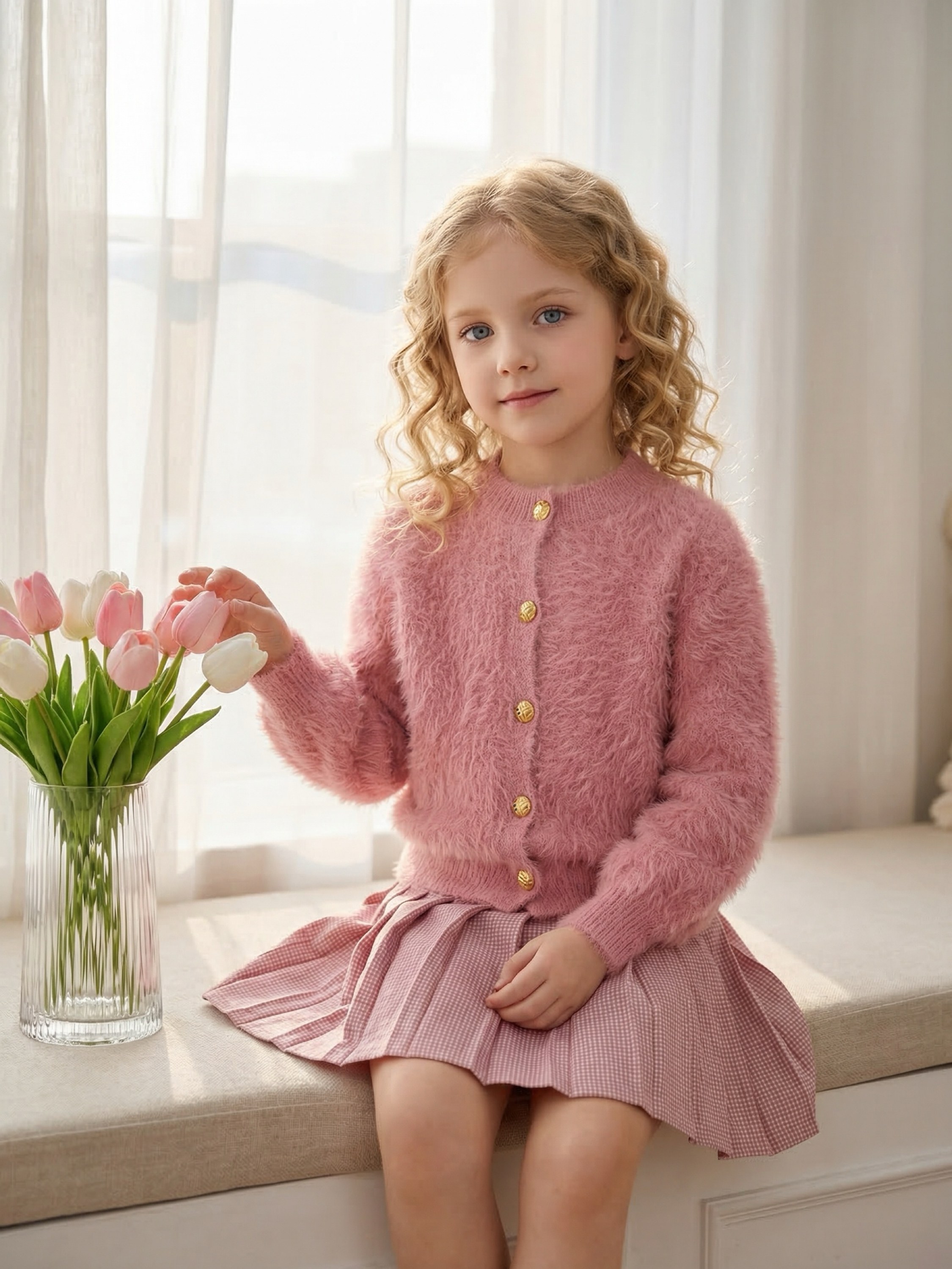 Fancy kids blusa tricô modal grosso