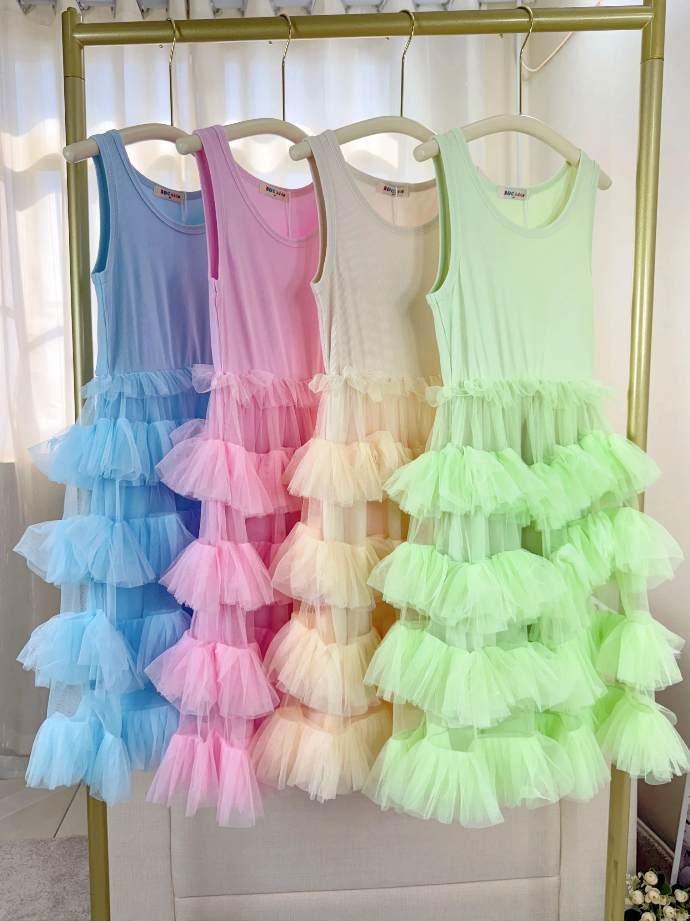 Fancy kids vestido tule