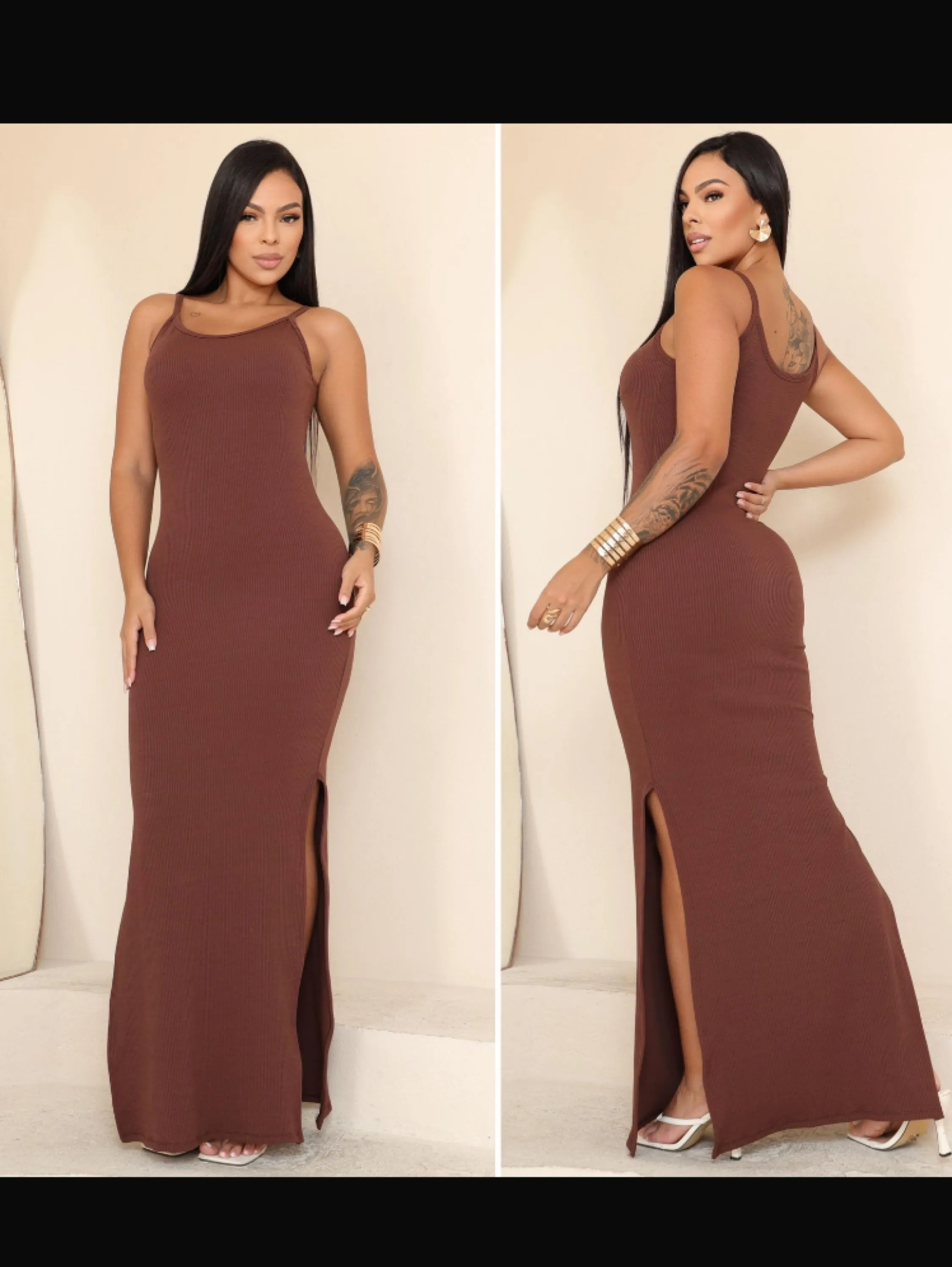 Vestido alça longo com bojo