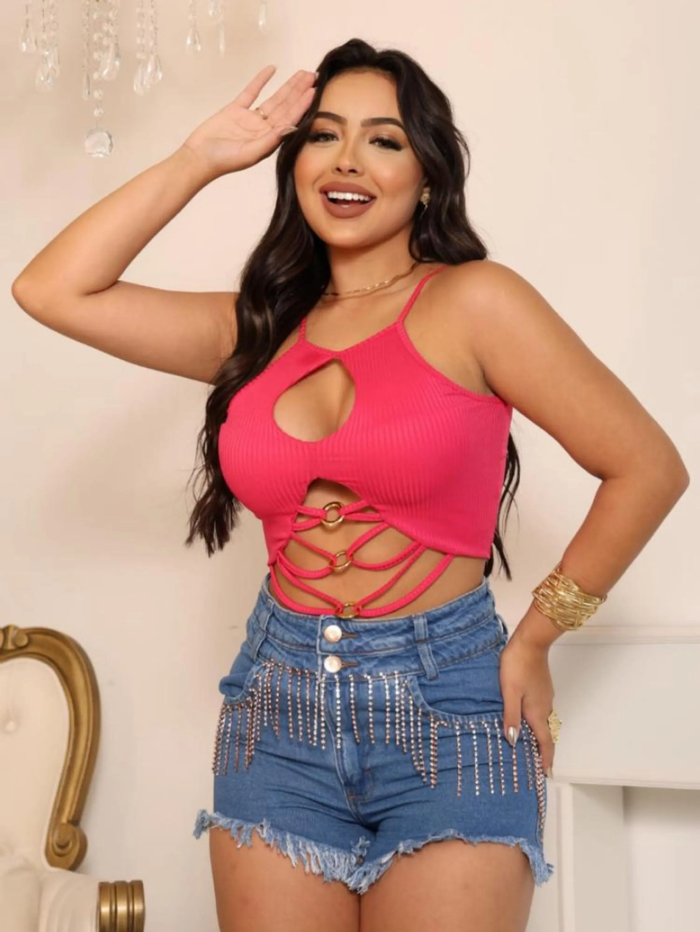 Cropped argola Rebeca