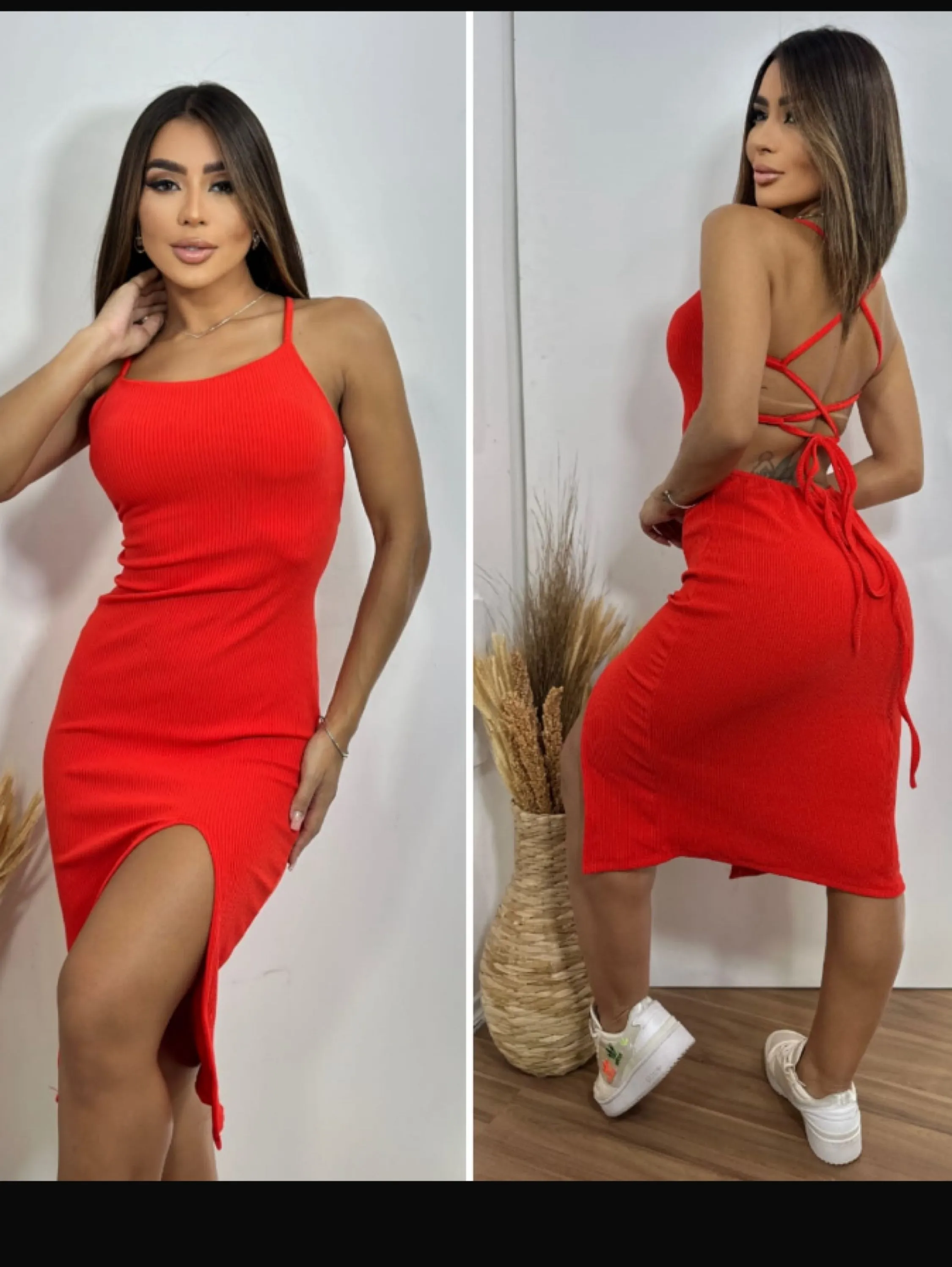 Vestido anarruga trançado