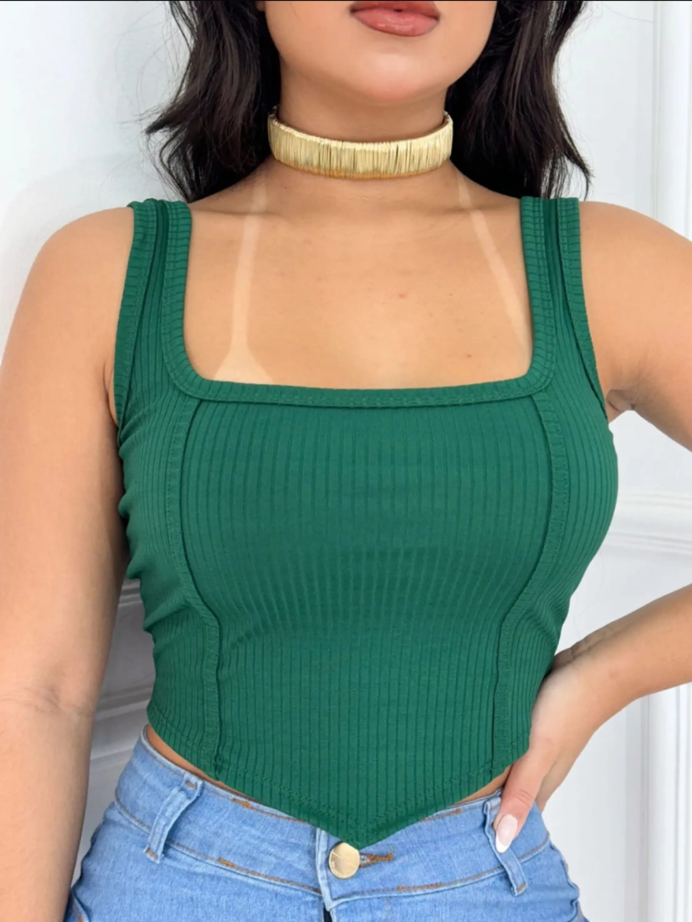 Cropped canelado