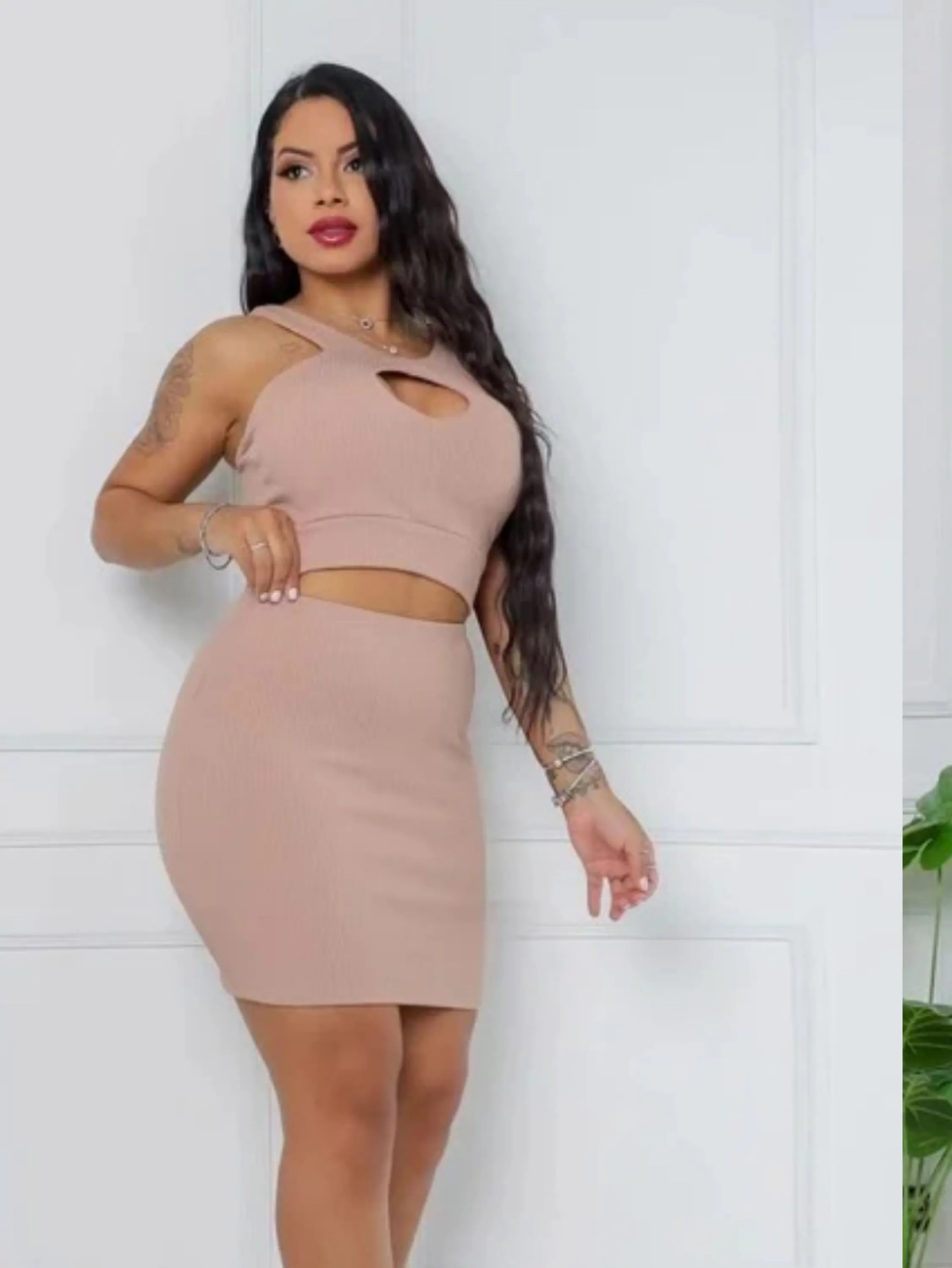 Conjunto cropped com bojo