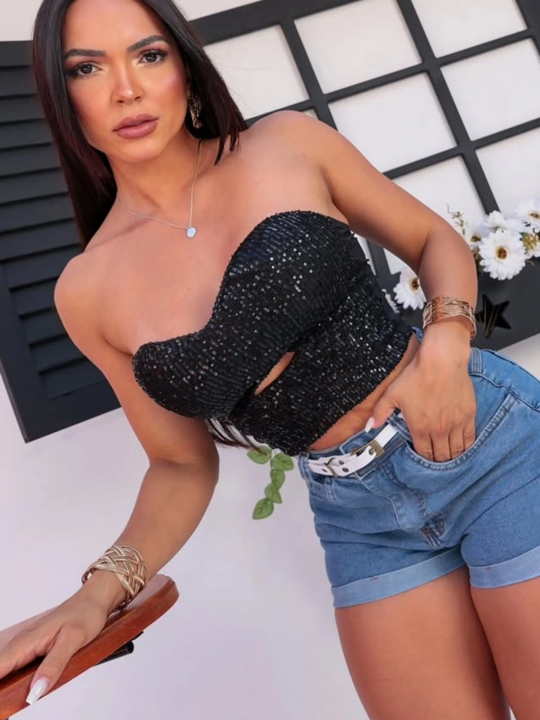 Cropped paetê