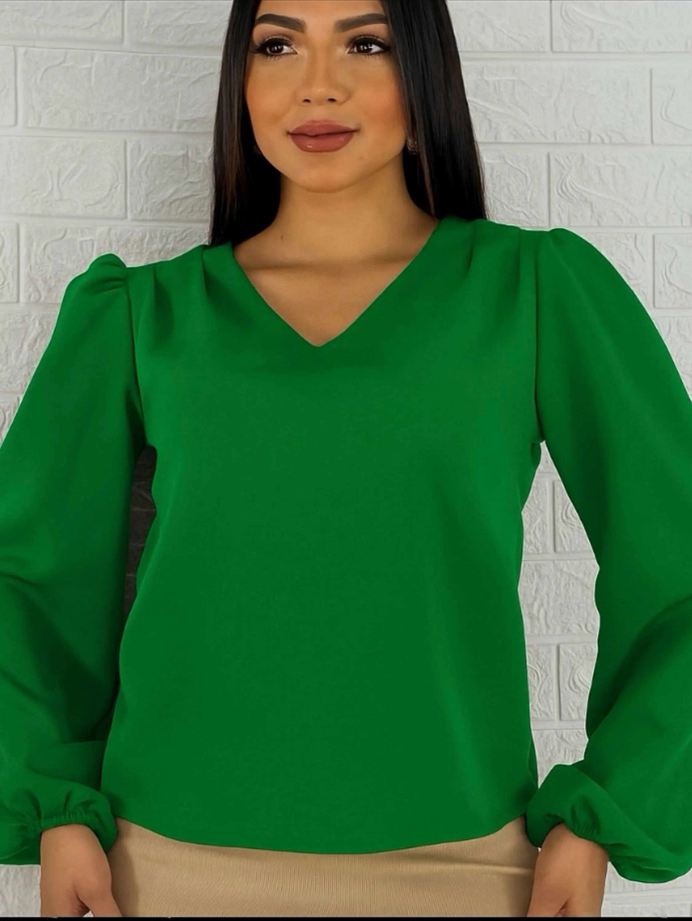 Blusa alfaiataria manga longa