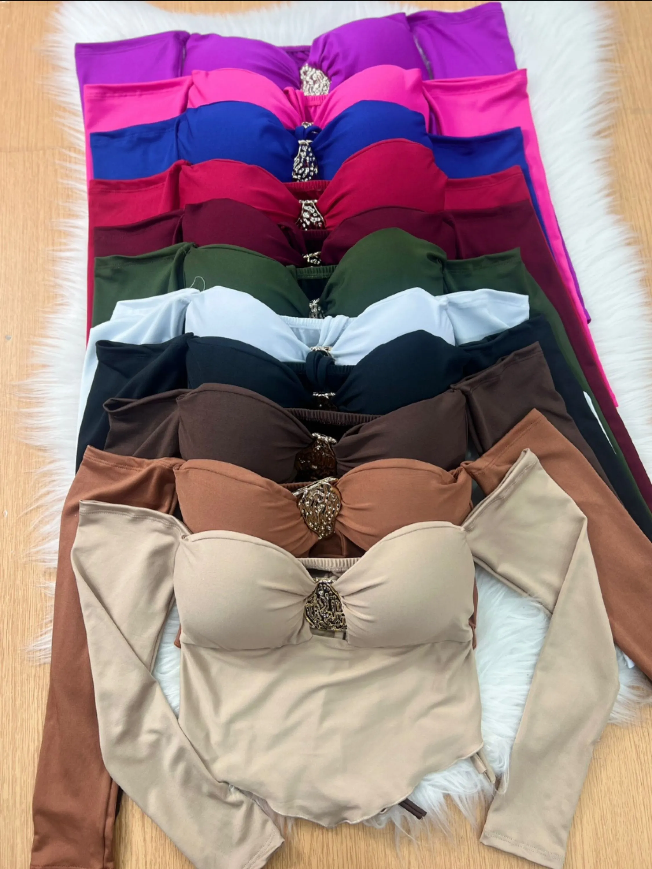 Cropped Júlia manga longa