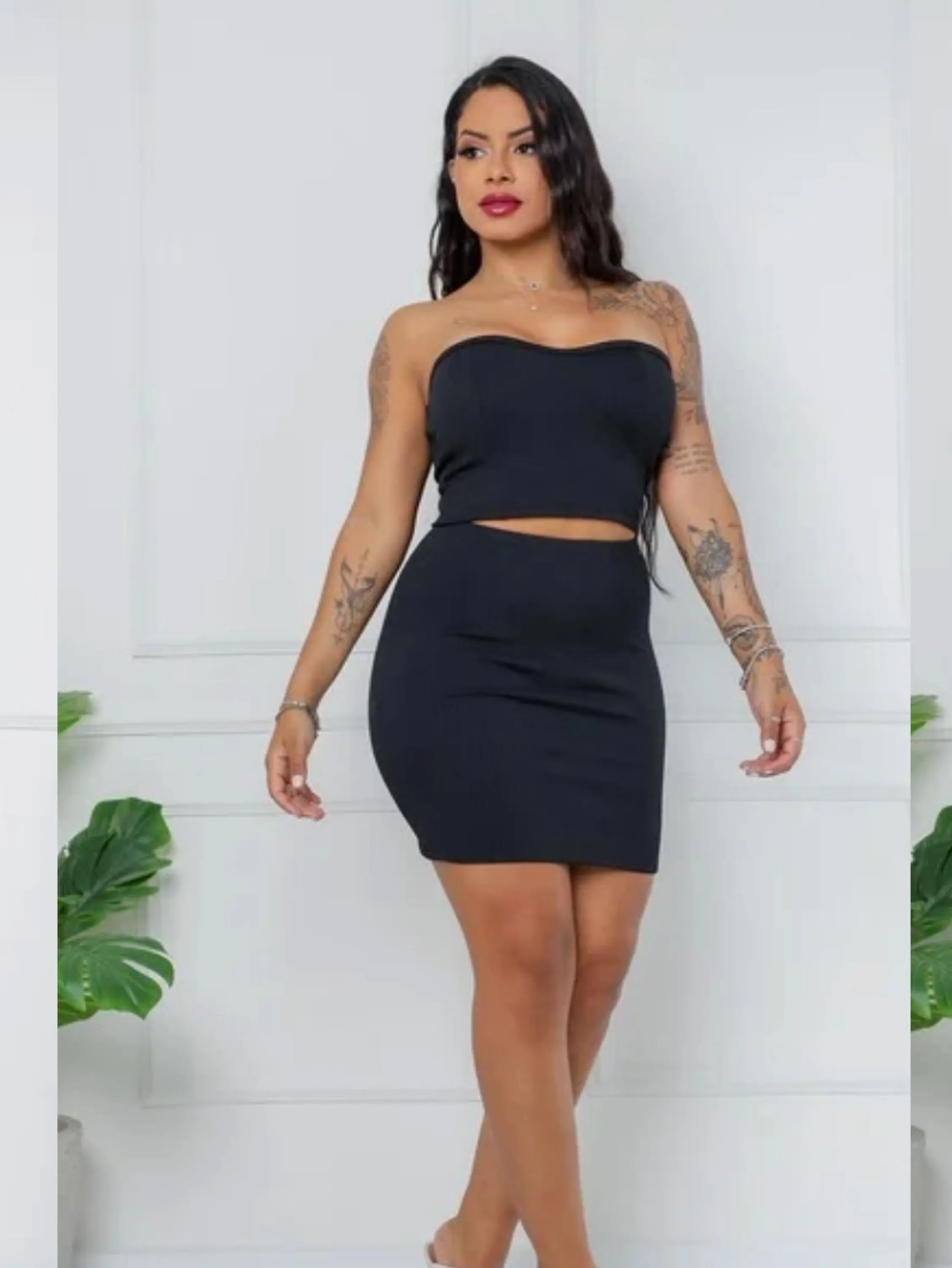 Conjunto top anarruga top com bojo