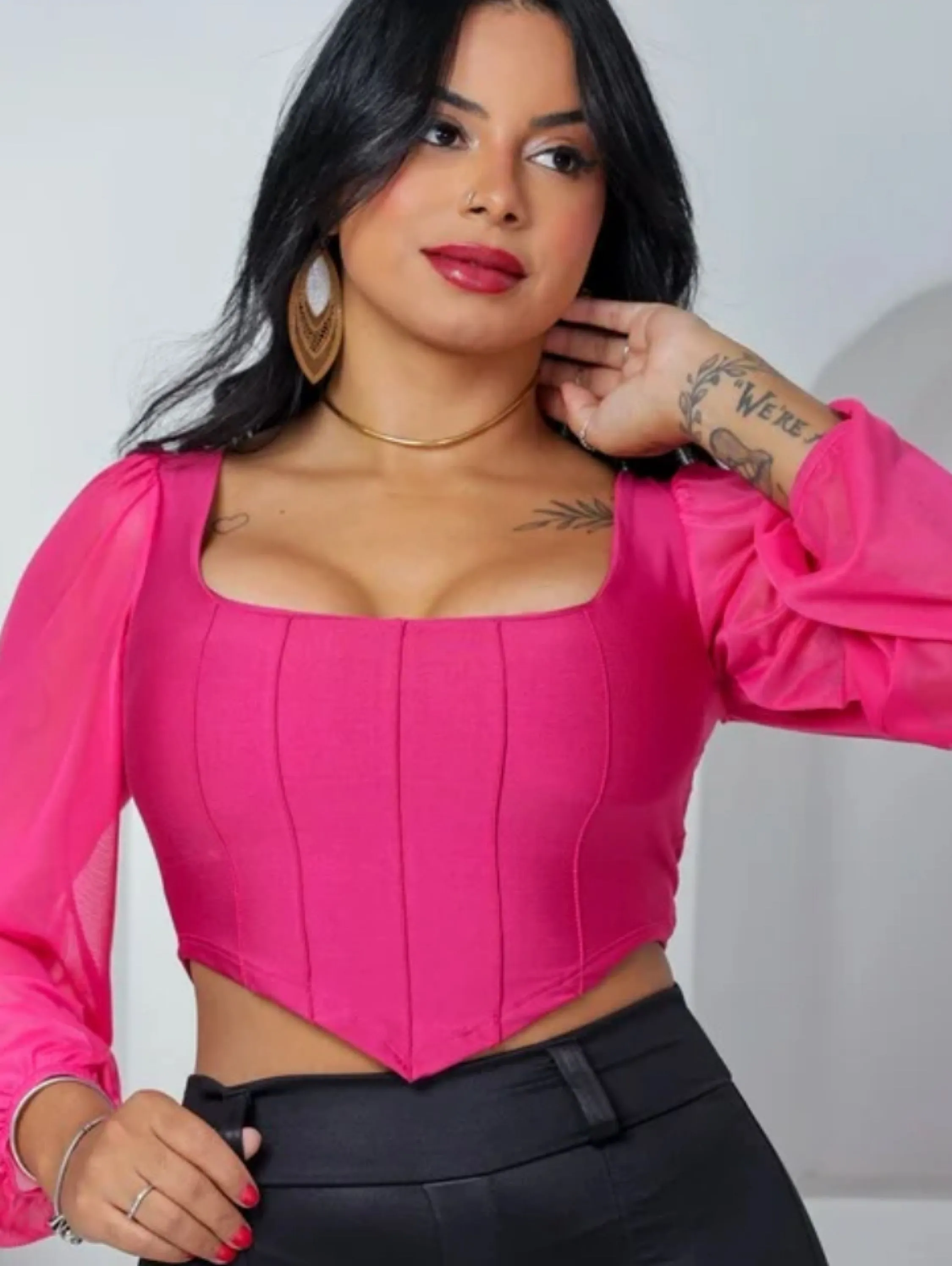 Cropped manga tule com bono